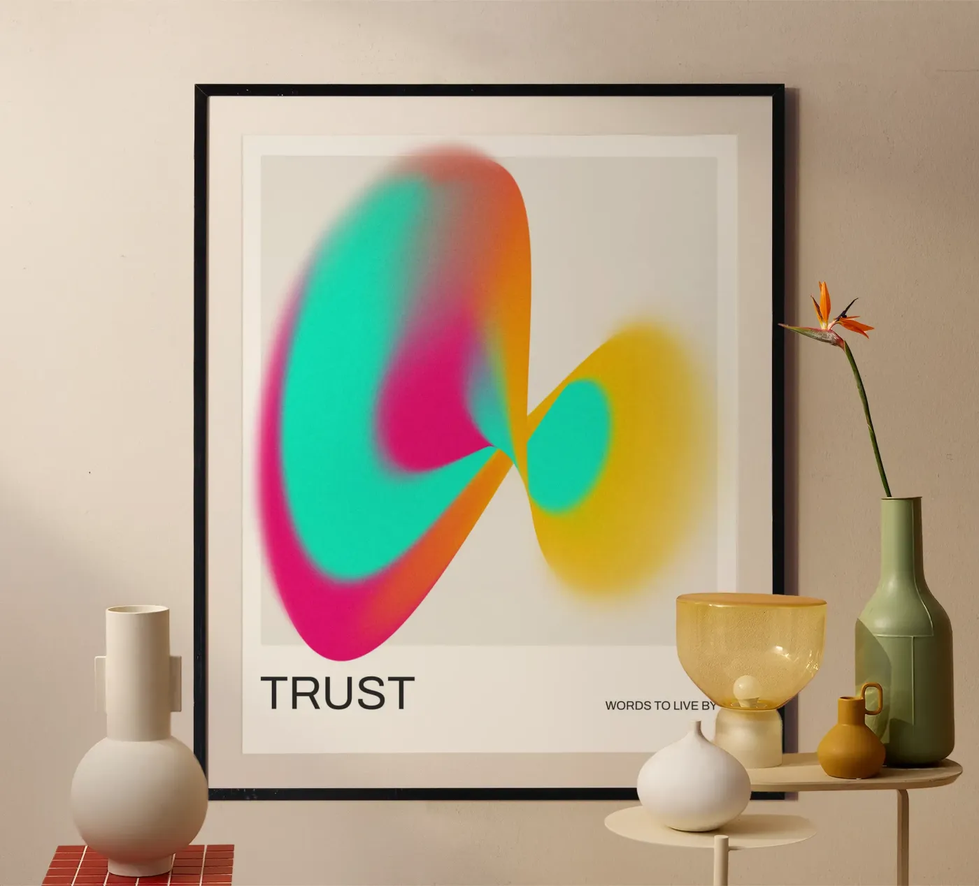 TRUST - Verloop kunstdruk poster van Artezza