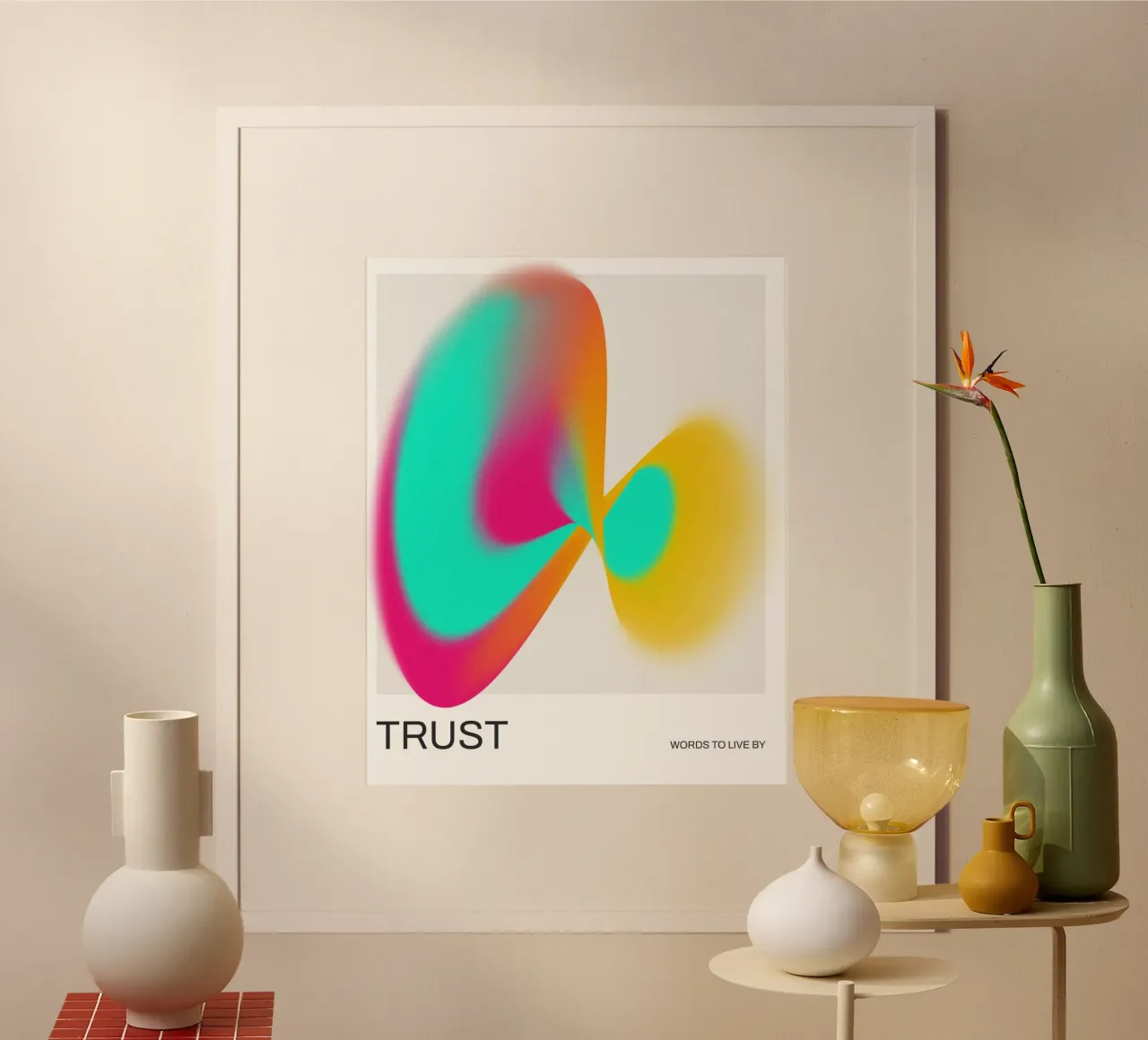 TRUST – Gradient Art Print Hahnemühle von Artezza