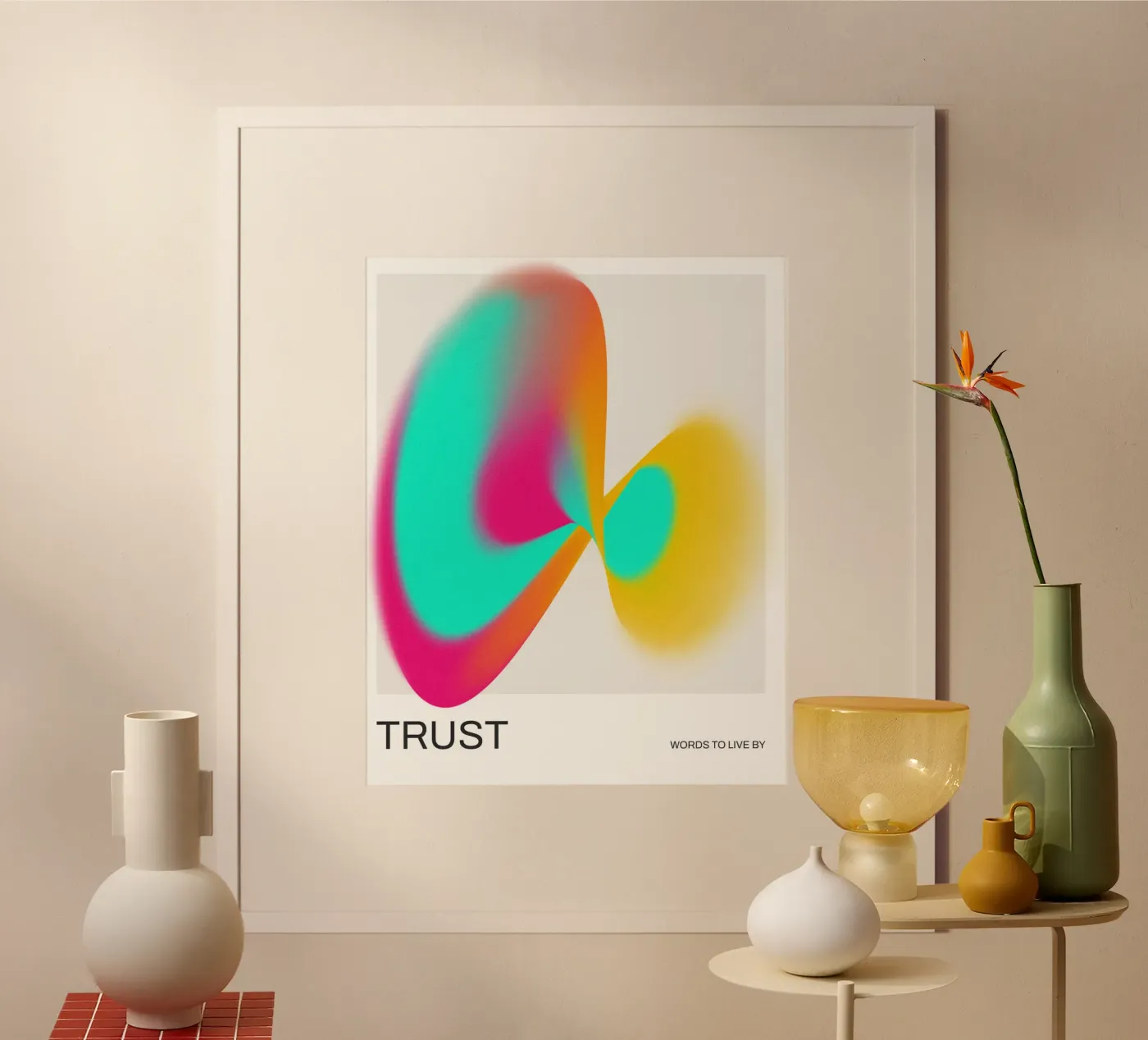 TRUST - Verloop kunstdruk poster van Artezza