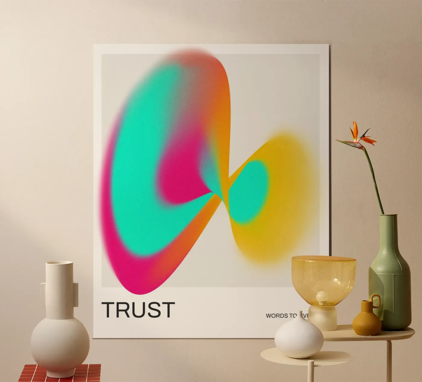 TRUST - Verloop kunstdruk poster van Artezza