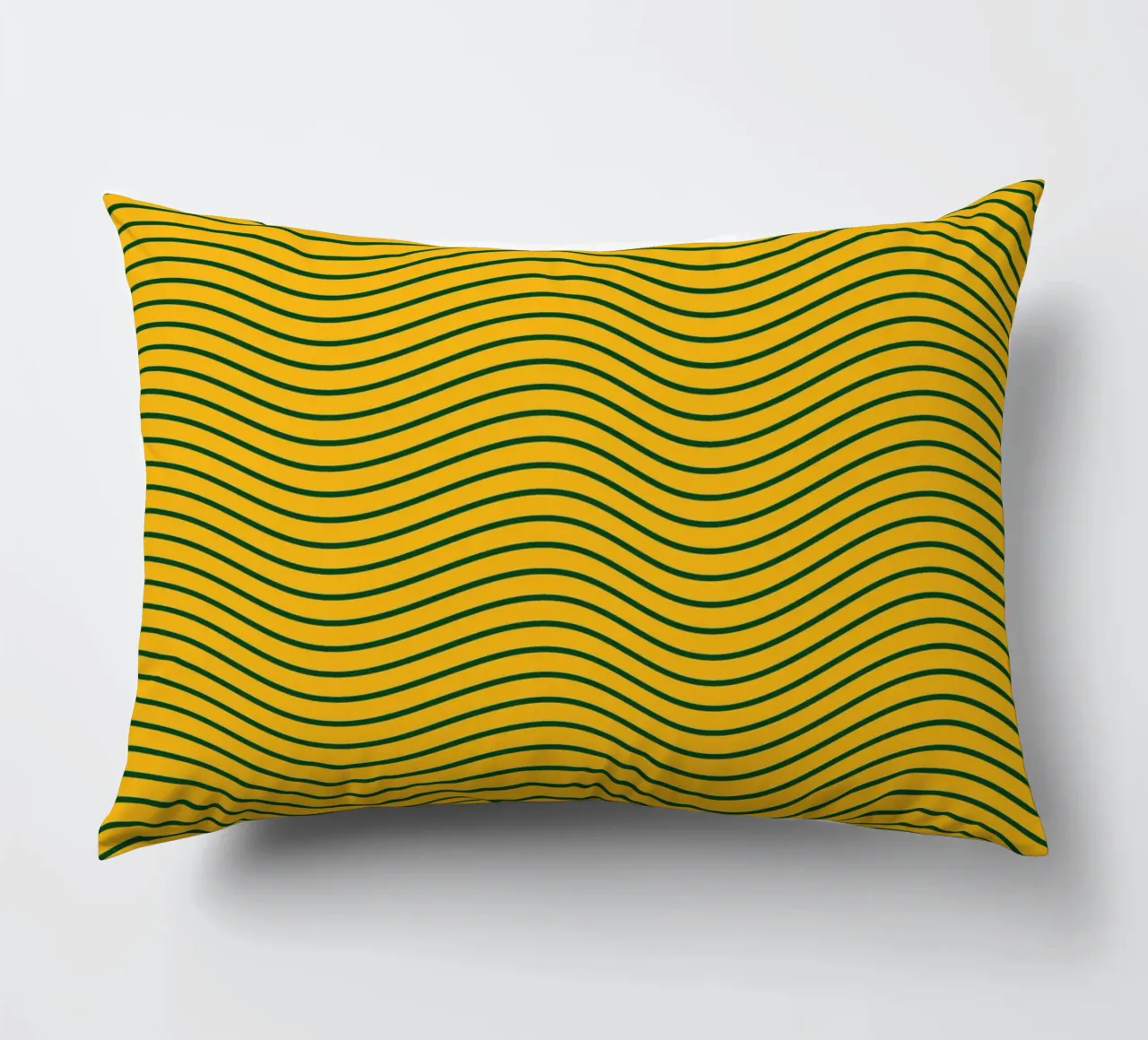 Linea d'onda gialla cuscino da galihstudio