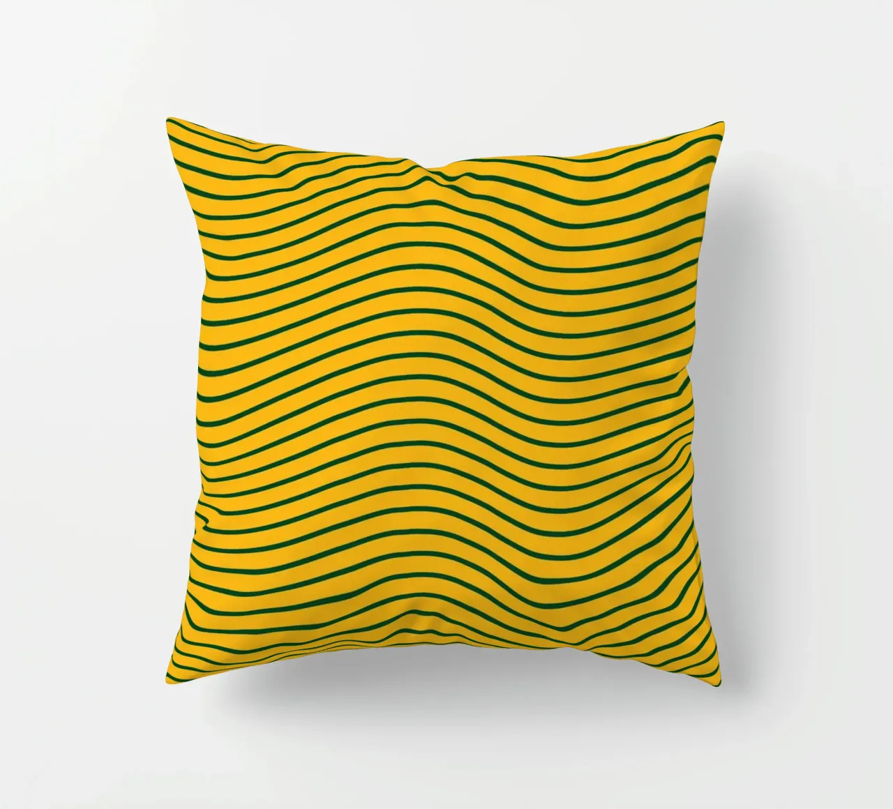 Linea d'onda gialla cuscino da galihstudio