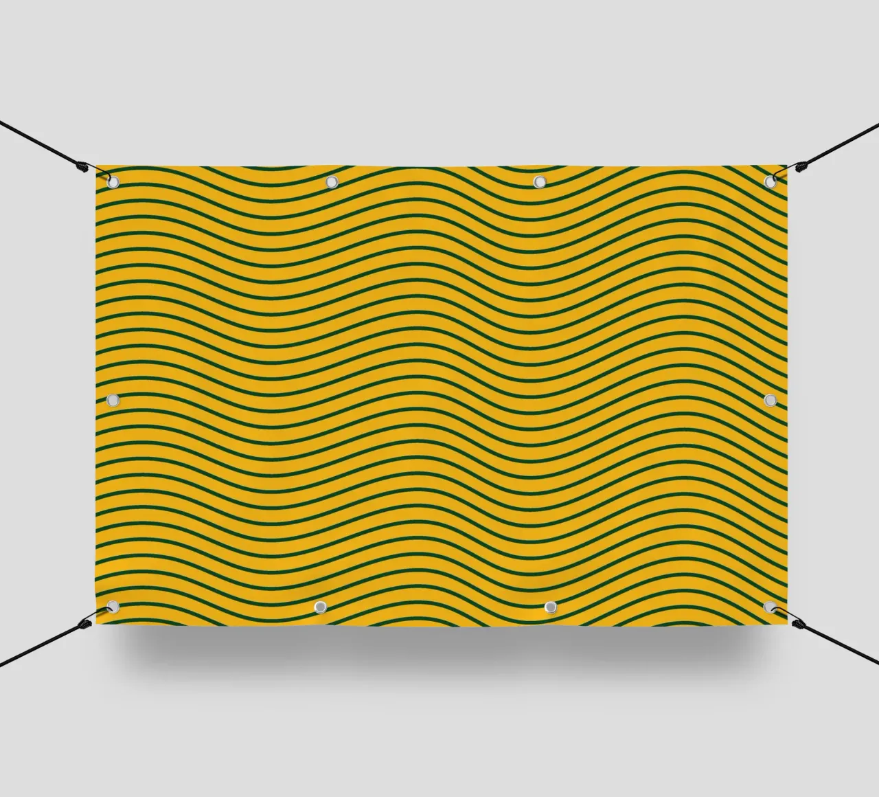 Linea d'onda gialla telo in pvc da galihstudio