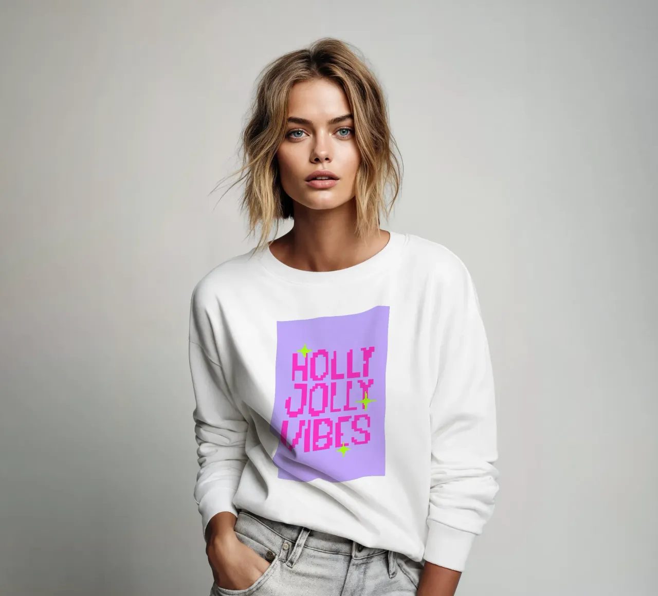 Holly Jolly Vibes sweatshirt van Studio One