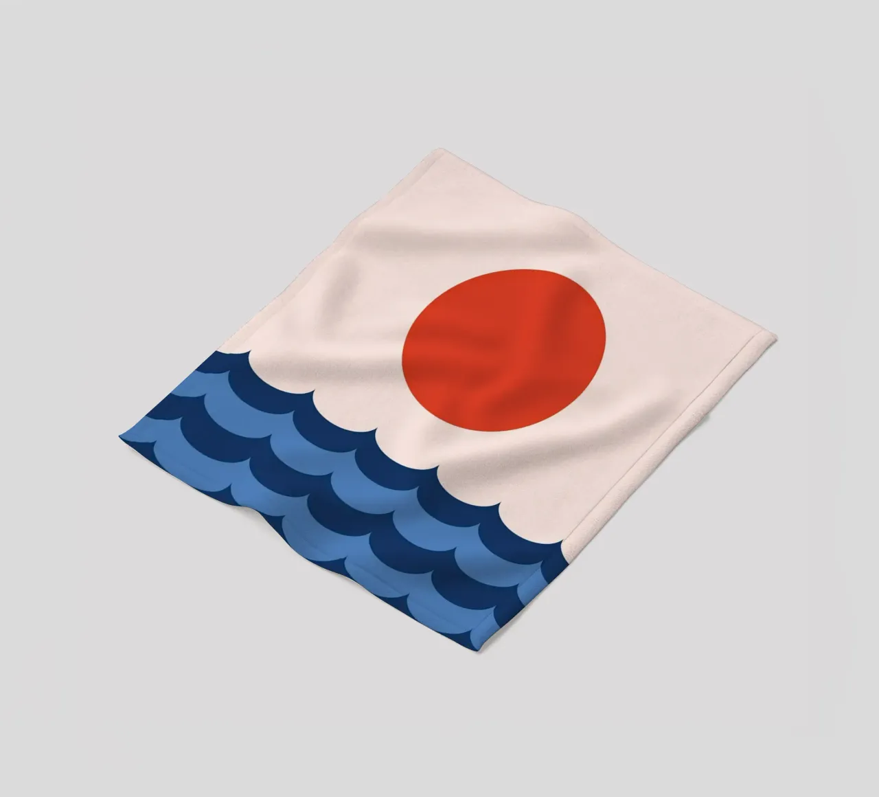 Onda oceano sole coperta in pile da galihstudio