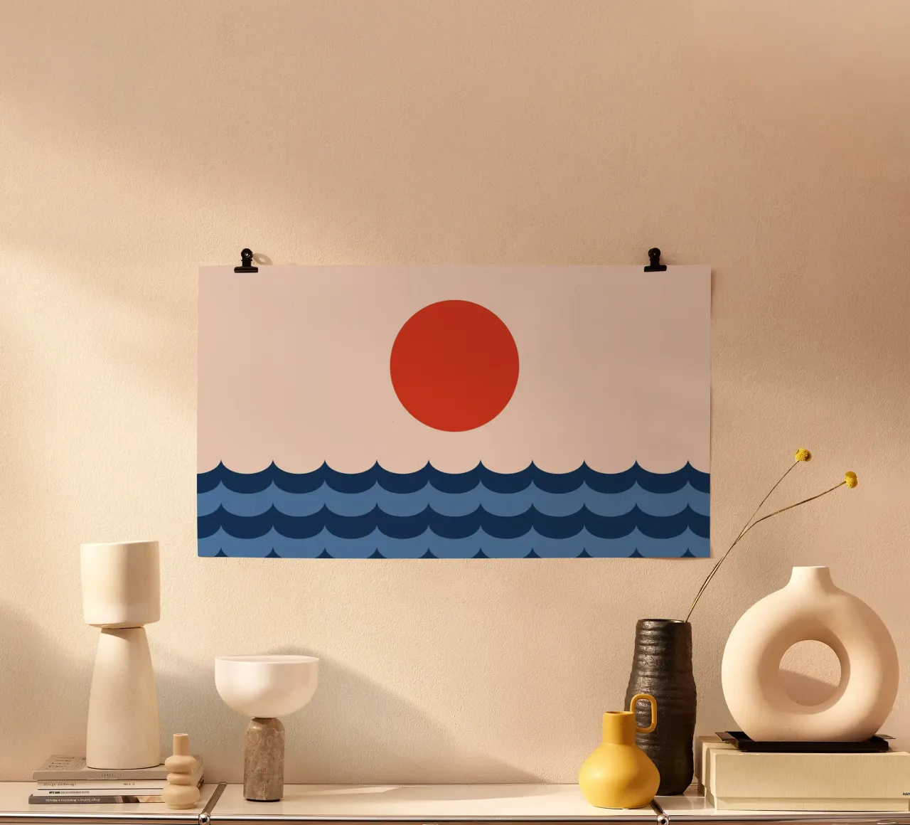 Onda oceano sole carta hahnemühle da galihstudio