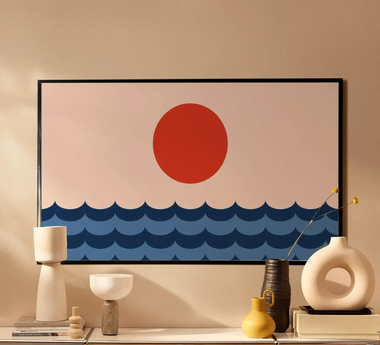 Onda oceano sole carta hahnemühle da galihstudio