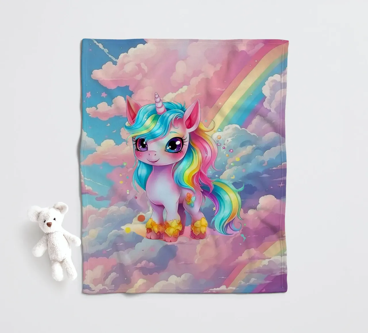 Unicorn coperta in pile da Cute Art