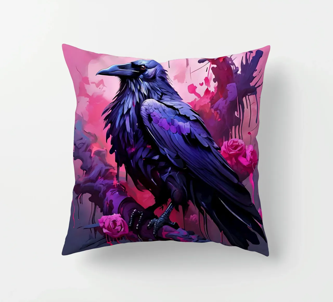Corvo_Stile_H_1 cuscino da Tierisch bunt by LK