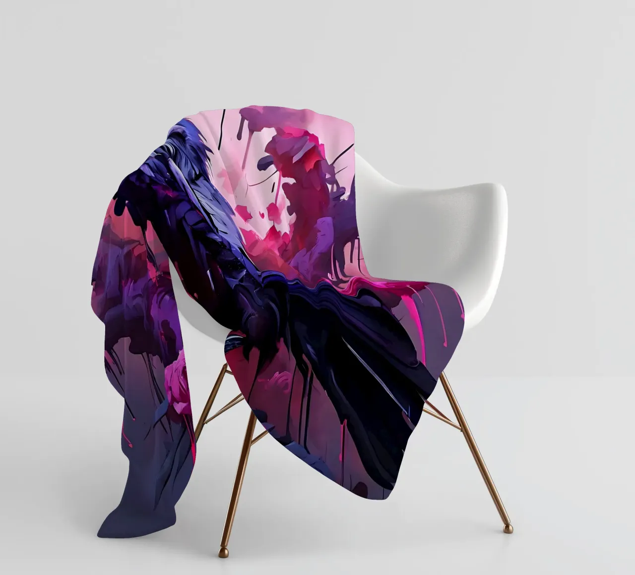 Crow_Style_H_1 fleece blanket by Tierisch bunt by LK