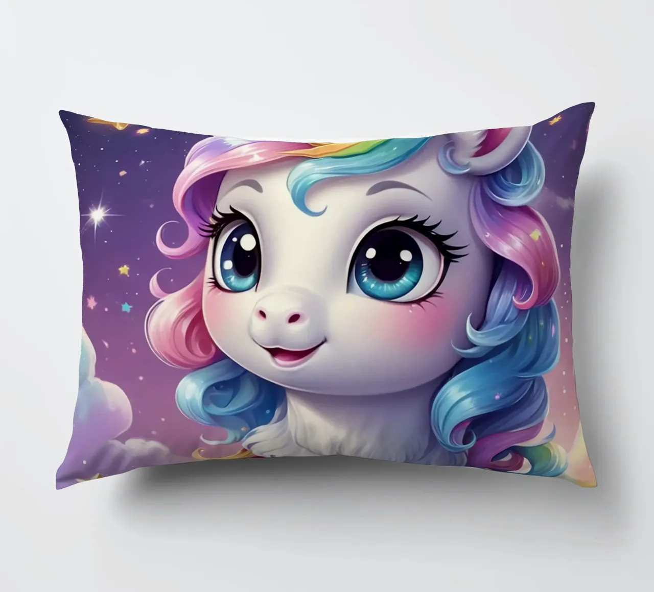 Cute Unicorn decorative cushion by Cute Art