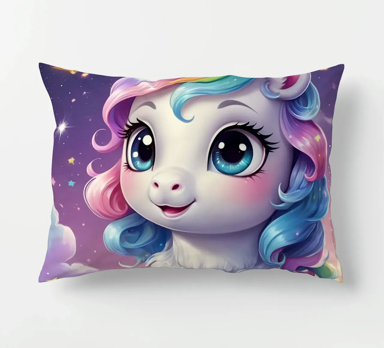 Cute Unicorn decorative cushion by Cute Art