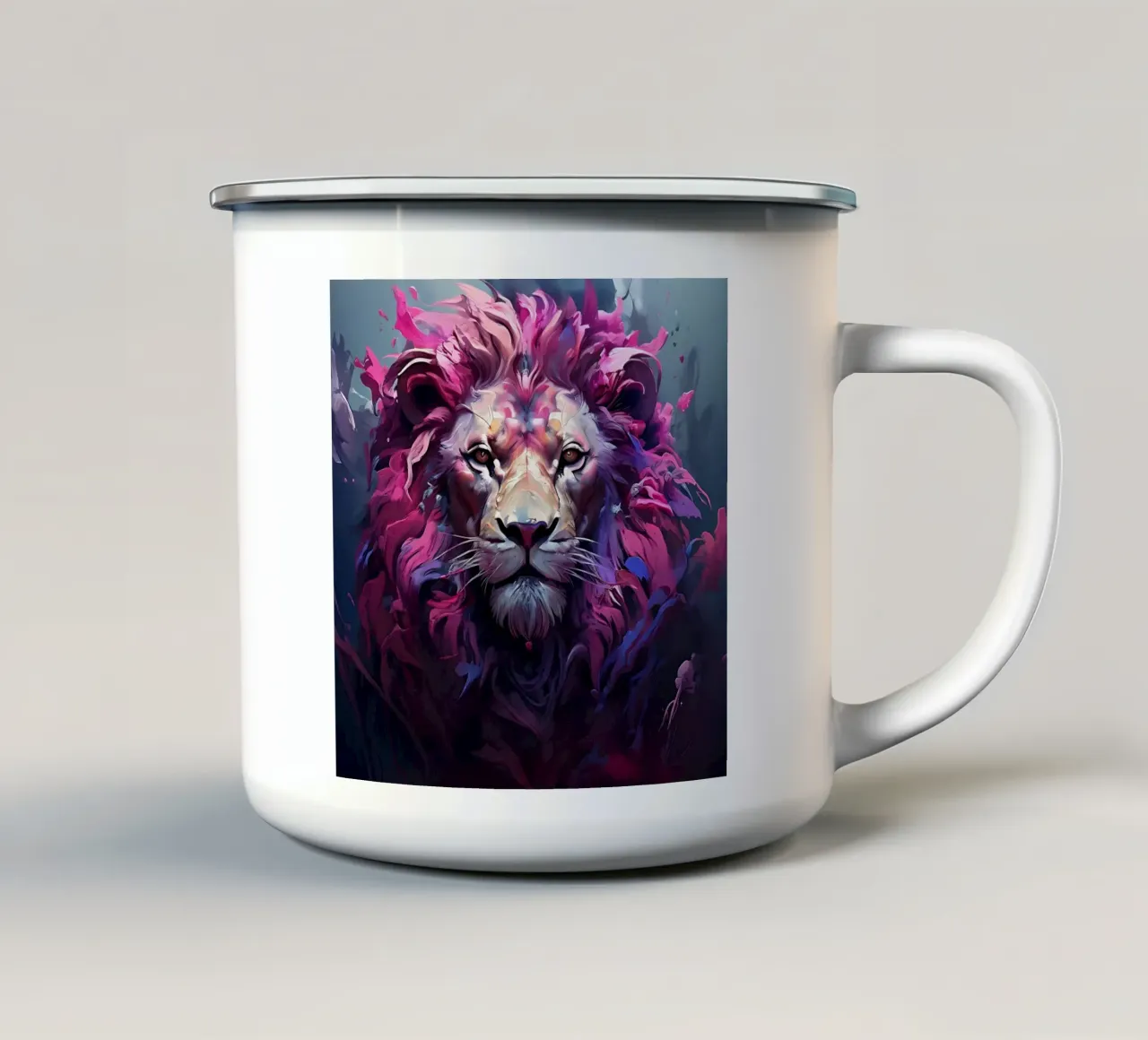 Leone_Stile_H_1 tazza in smalto da Tierisch bunt by LK