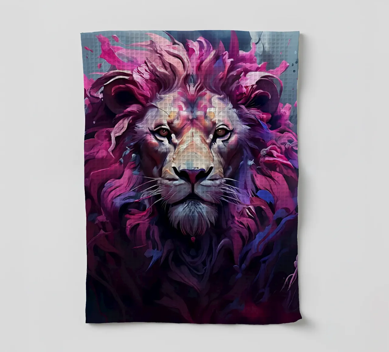 Lion_Style_H_1 tea towel by Tierisch bunt by LK