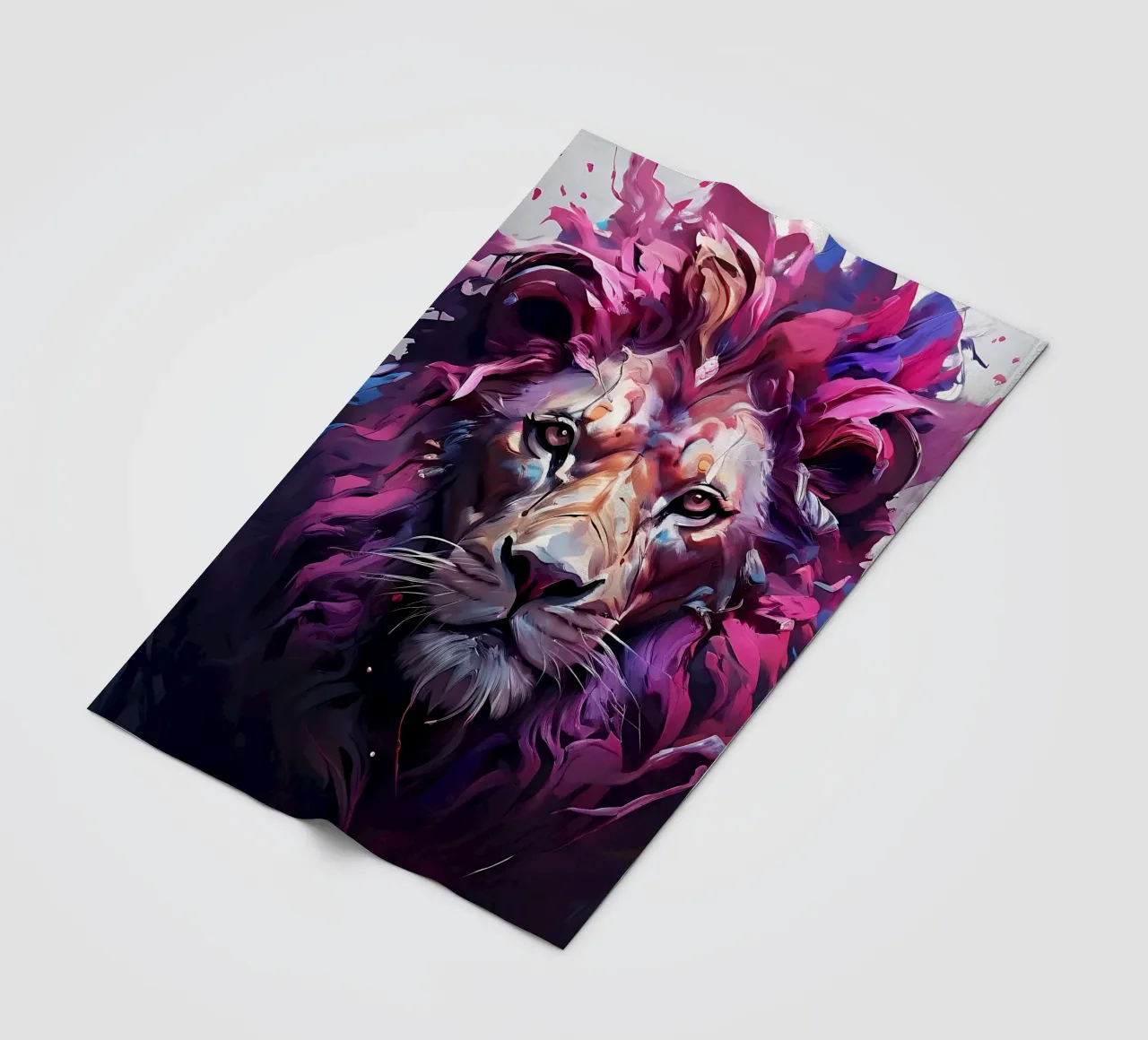 Lion_Style_H_2 fleece blanket by Tierisch bunt by LK