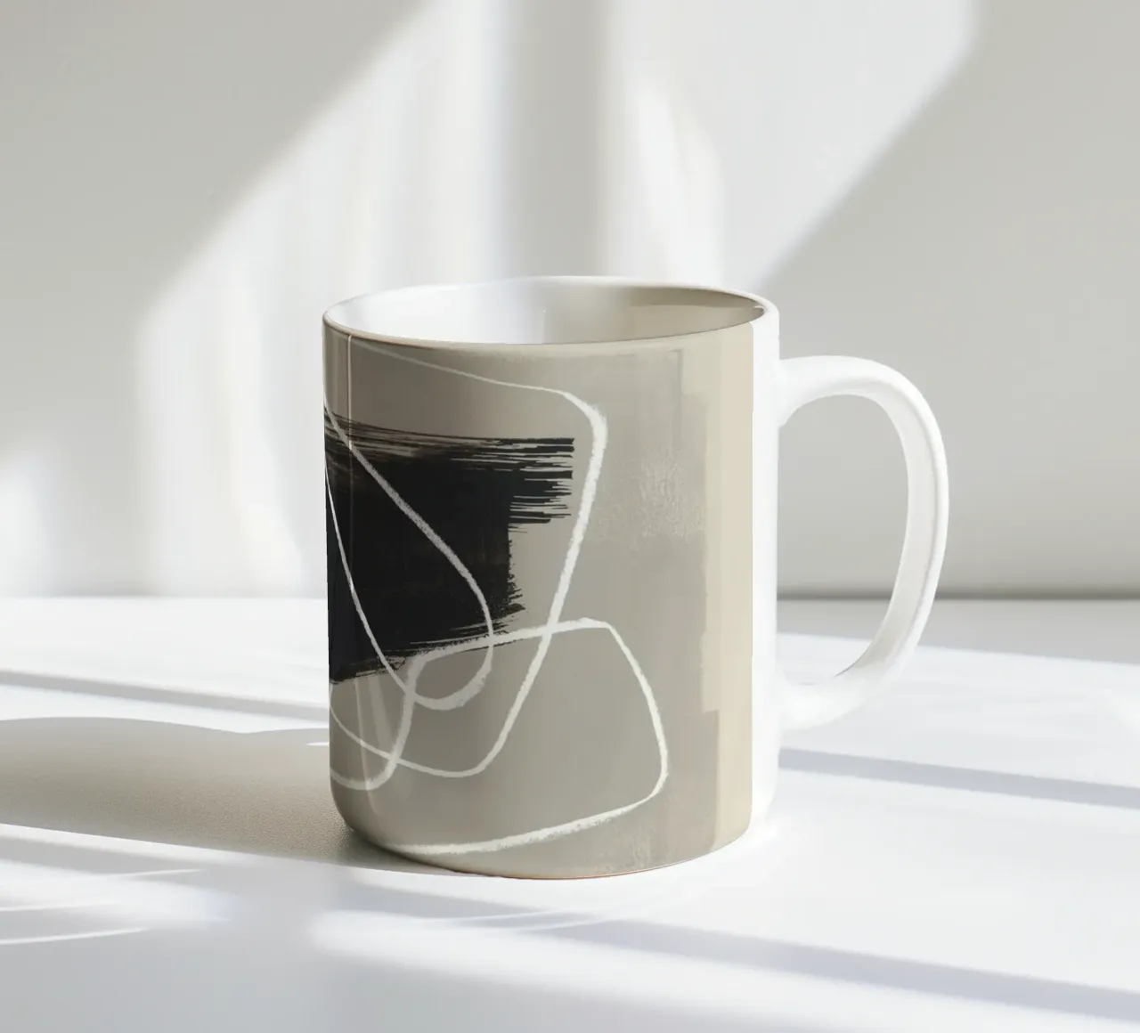 Scarabocchio a matita e inchiostro 1 tazza in ceramica da NouveauPrints