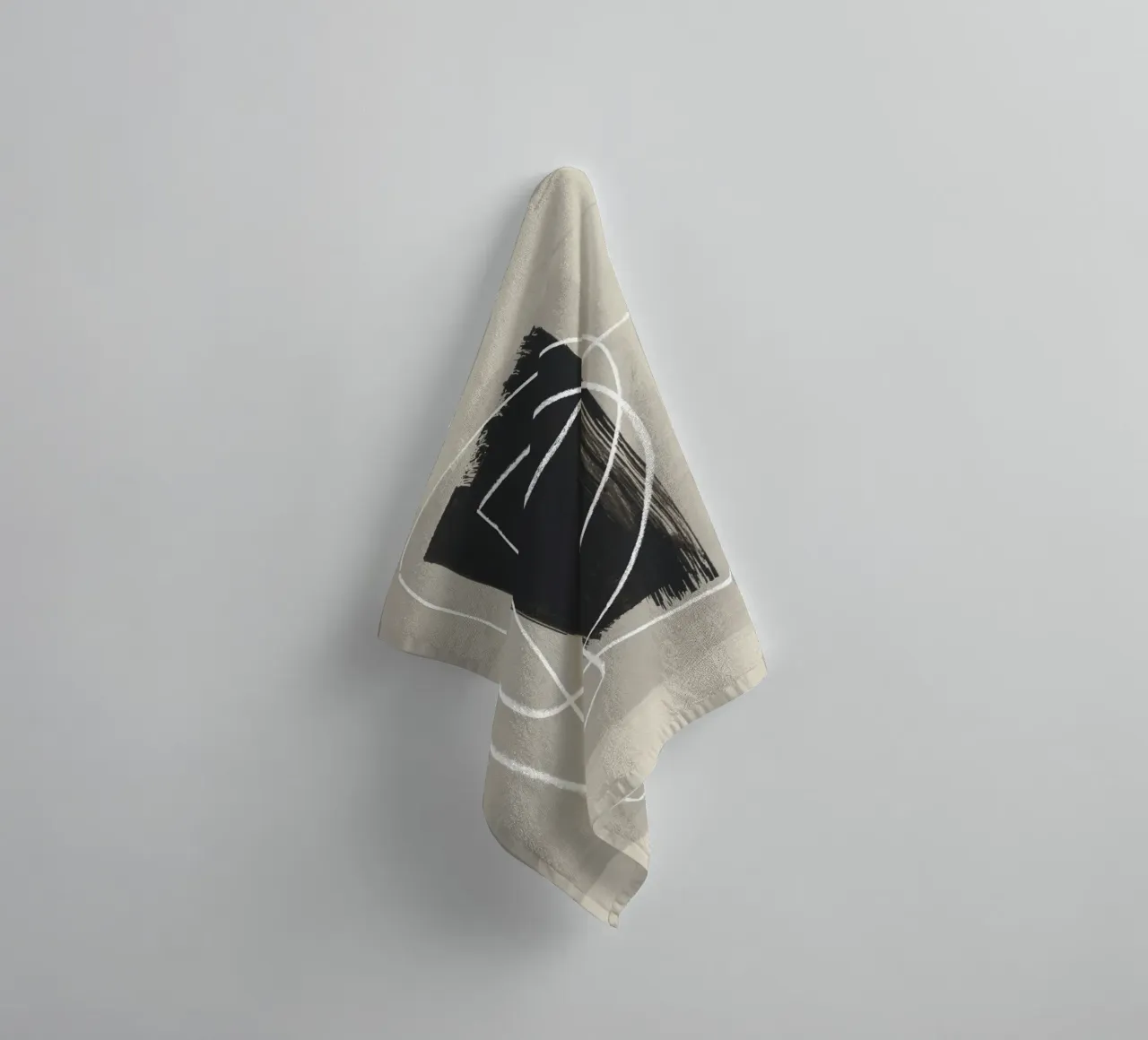 Pencil and ink scribble 1 towel by NouveauPrints