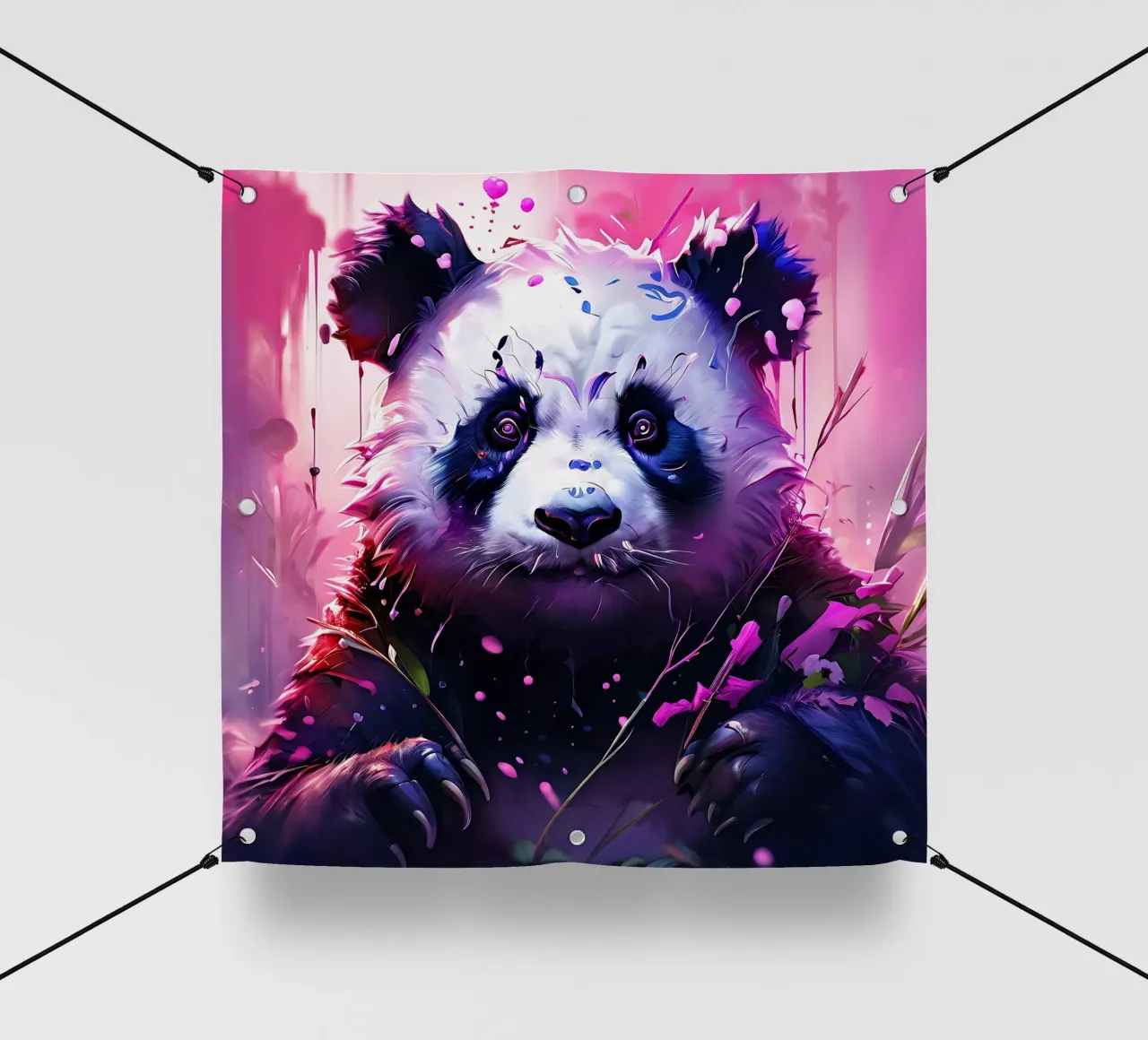 Panda_Style_H_1 telo in pvc da Tierisch bunt by LK