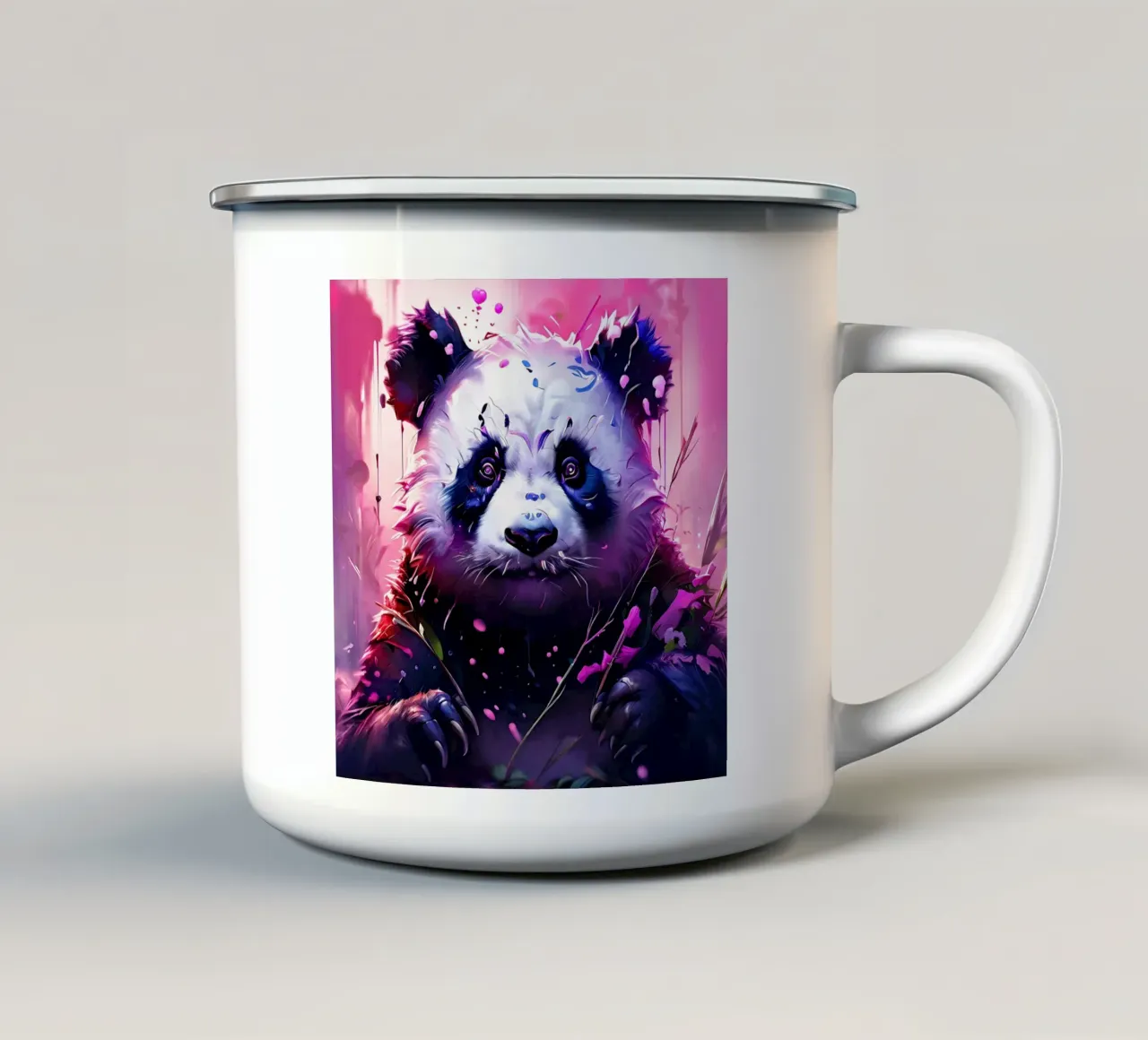 Panda_Style_H_1 tazza in smalto da Tierisch bunt by LK