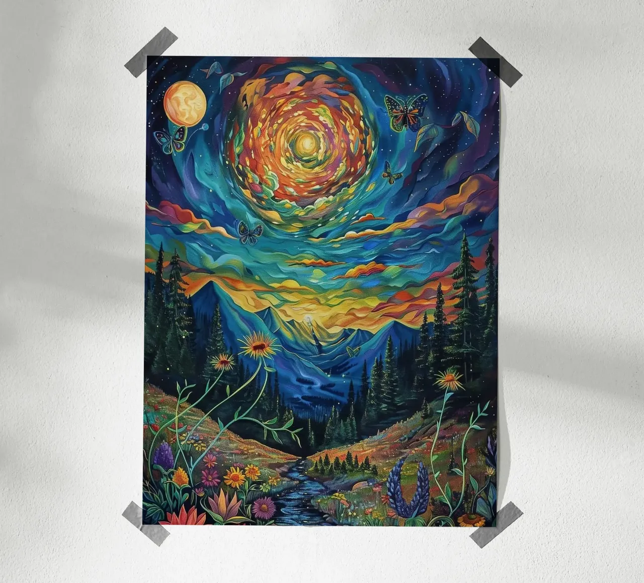 Das Flüstern des kosmischen Gartens Poster von Cute Art