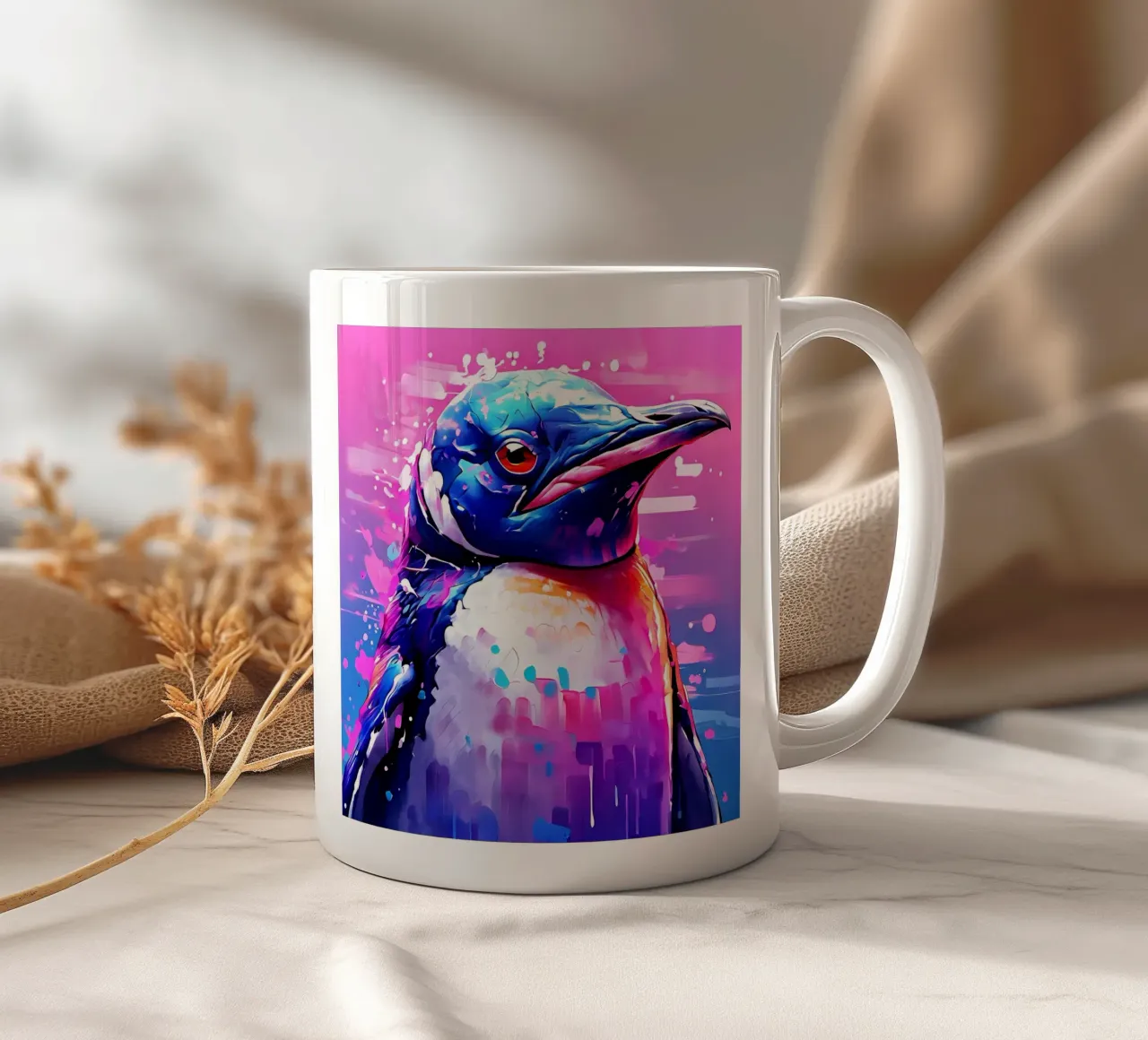Pinguino_Stil_H_1 tazza in ceramica da Tierisch bunt by LK