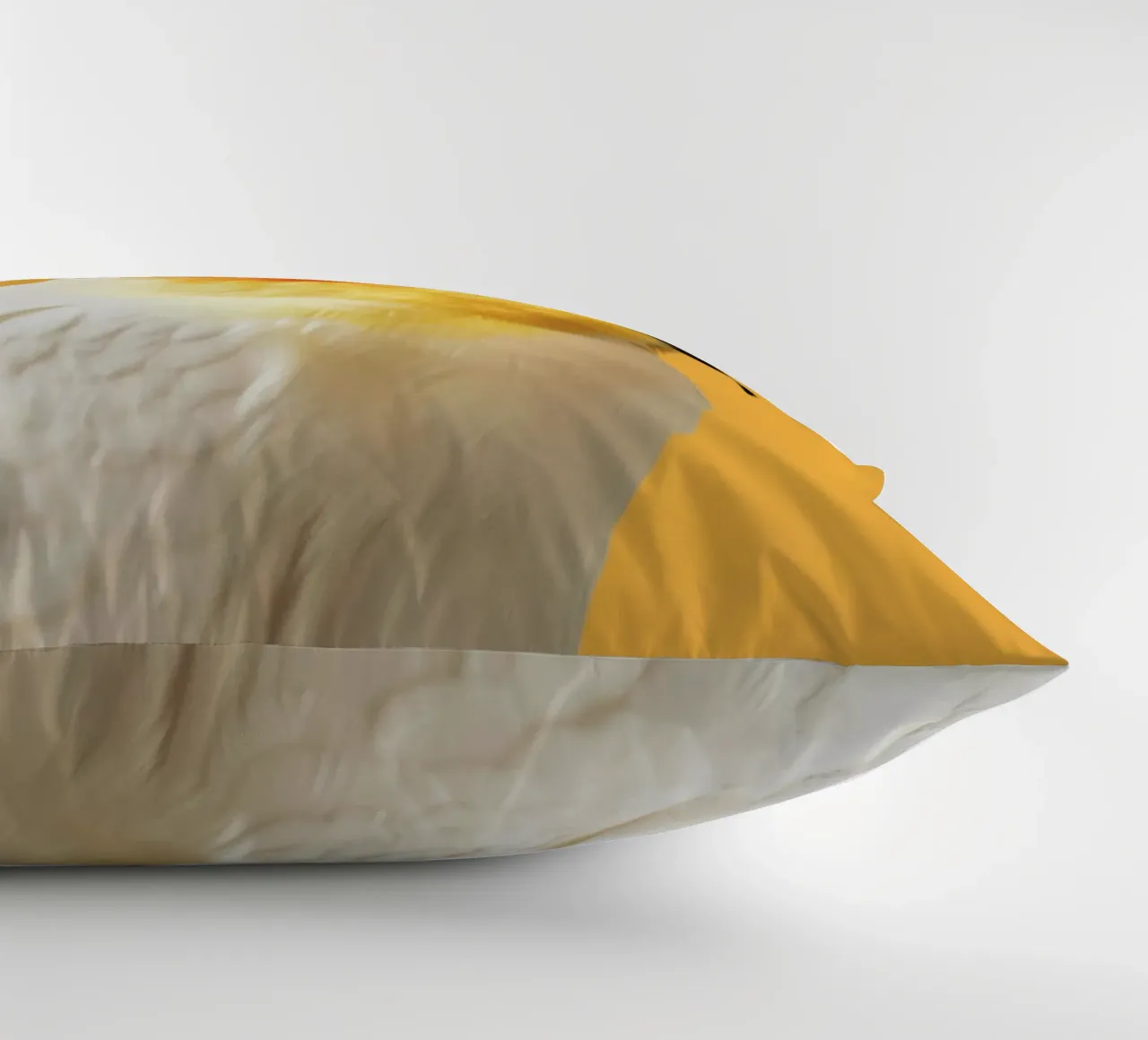 Profilo del pappagallo cacatua dal piumaggio giallo e bianco cuscino da DesignDoodle