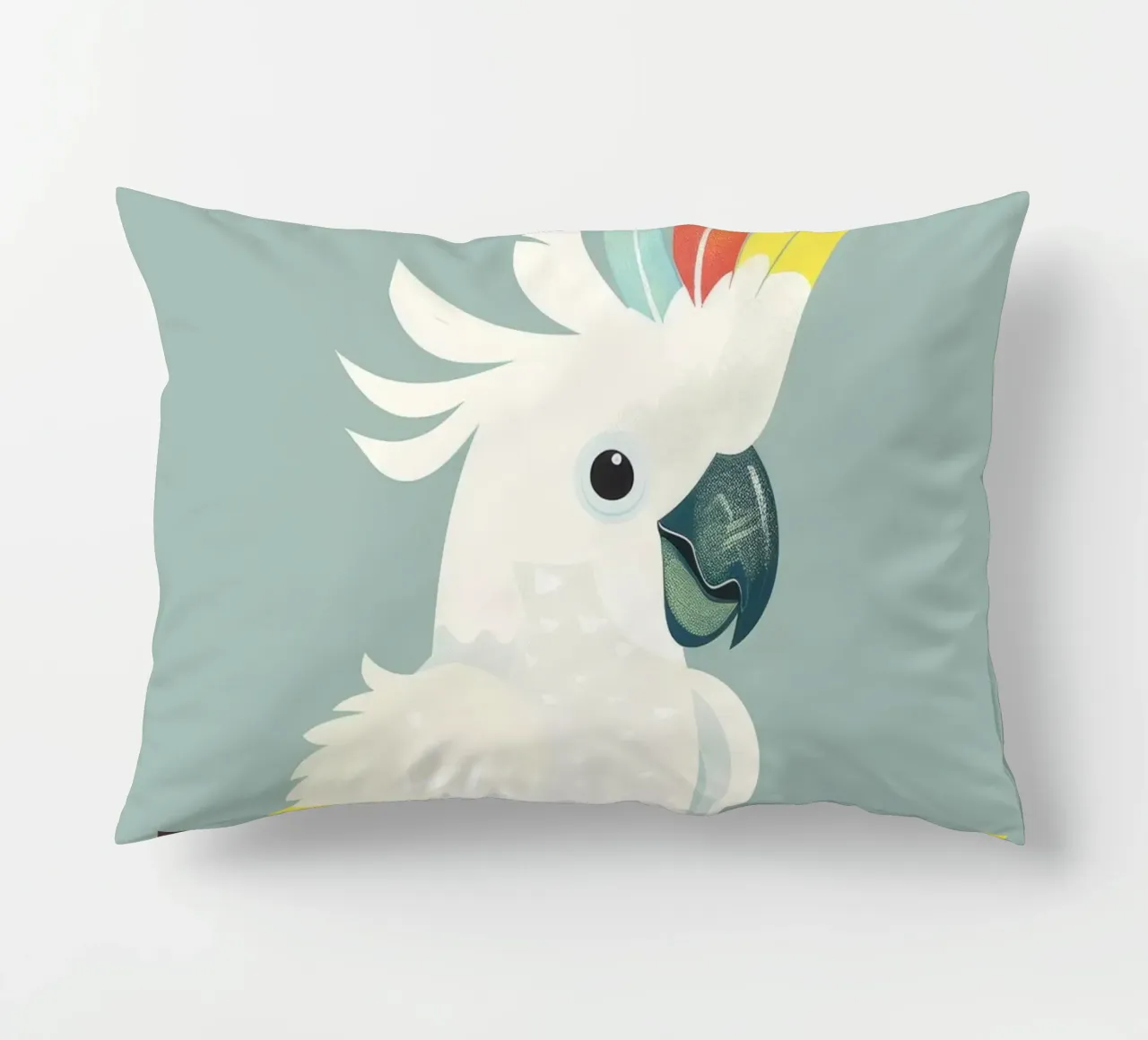cacatua bianco appollaiato su un ramo marrone scuro cuscino da DesignDoodle
