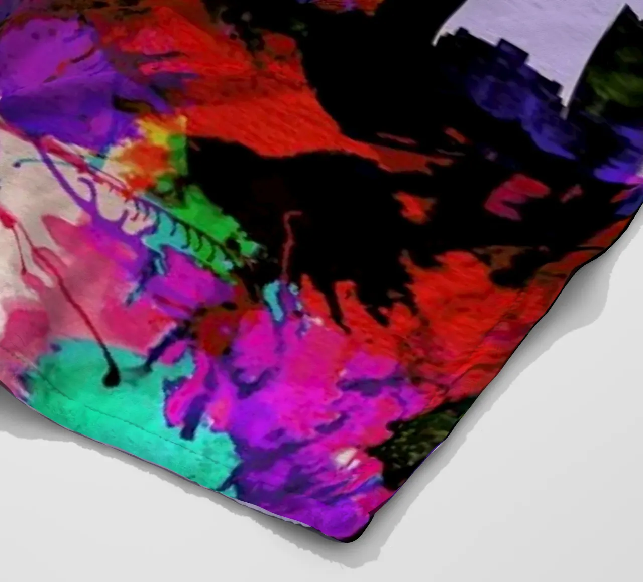 Shanghai Watercolor Skyline coperta in pile da Naxart