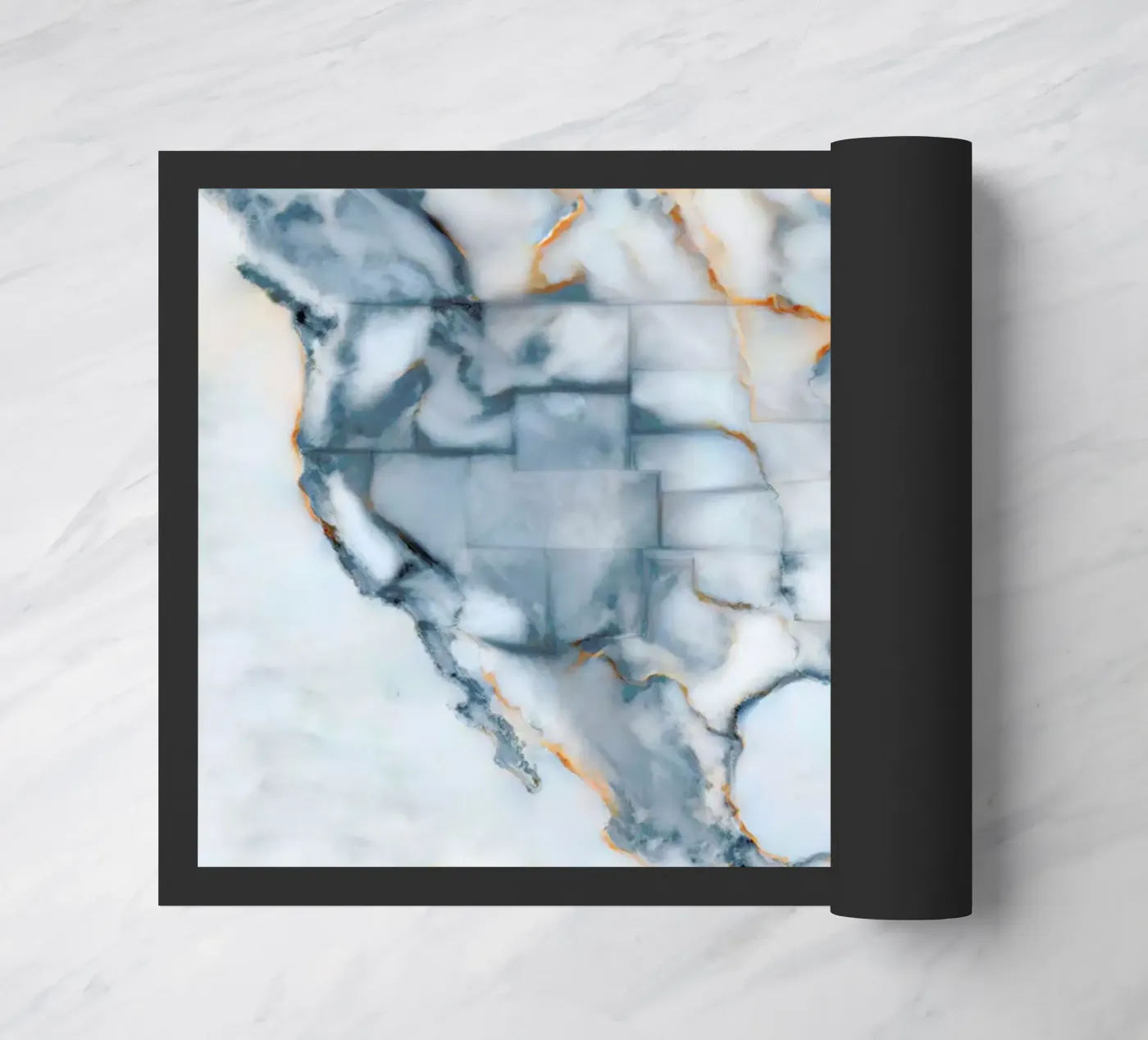 Usa Marble Map doormat by Octavian