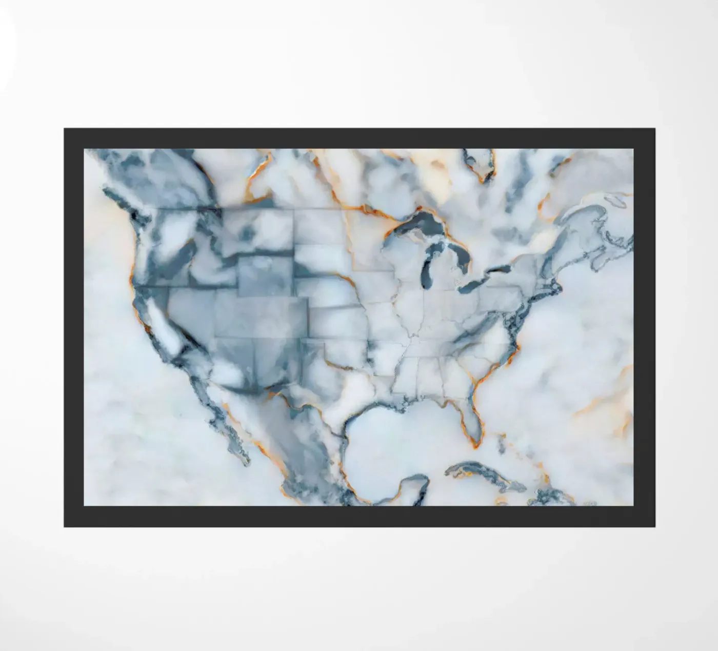 Usa Marble Map doormat by Octavian