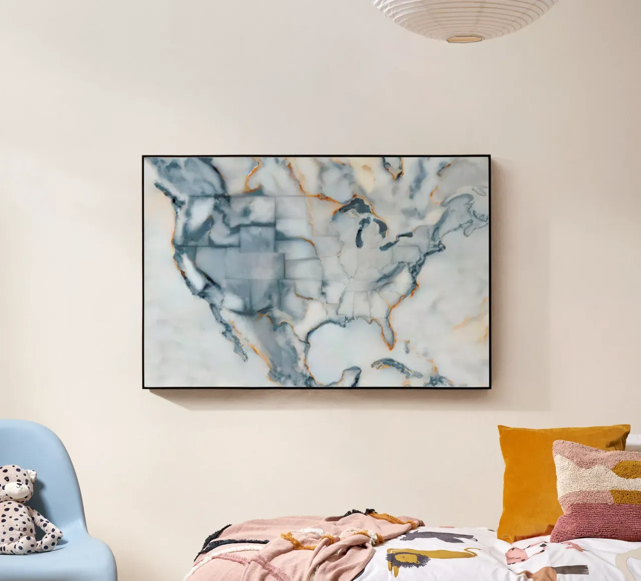 Usa Marble Map plexiglass da Octavian