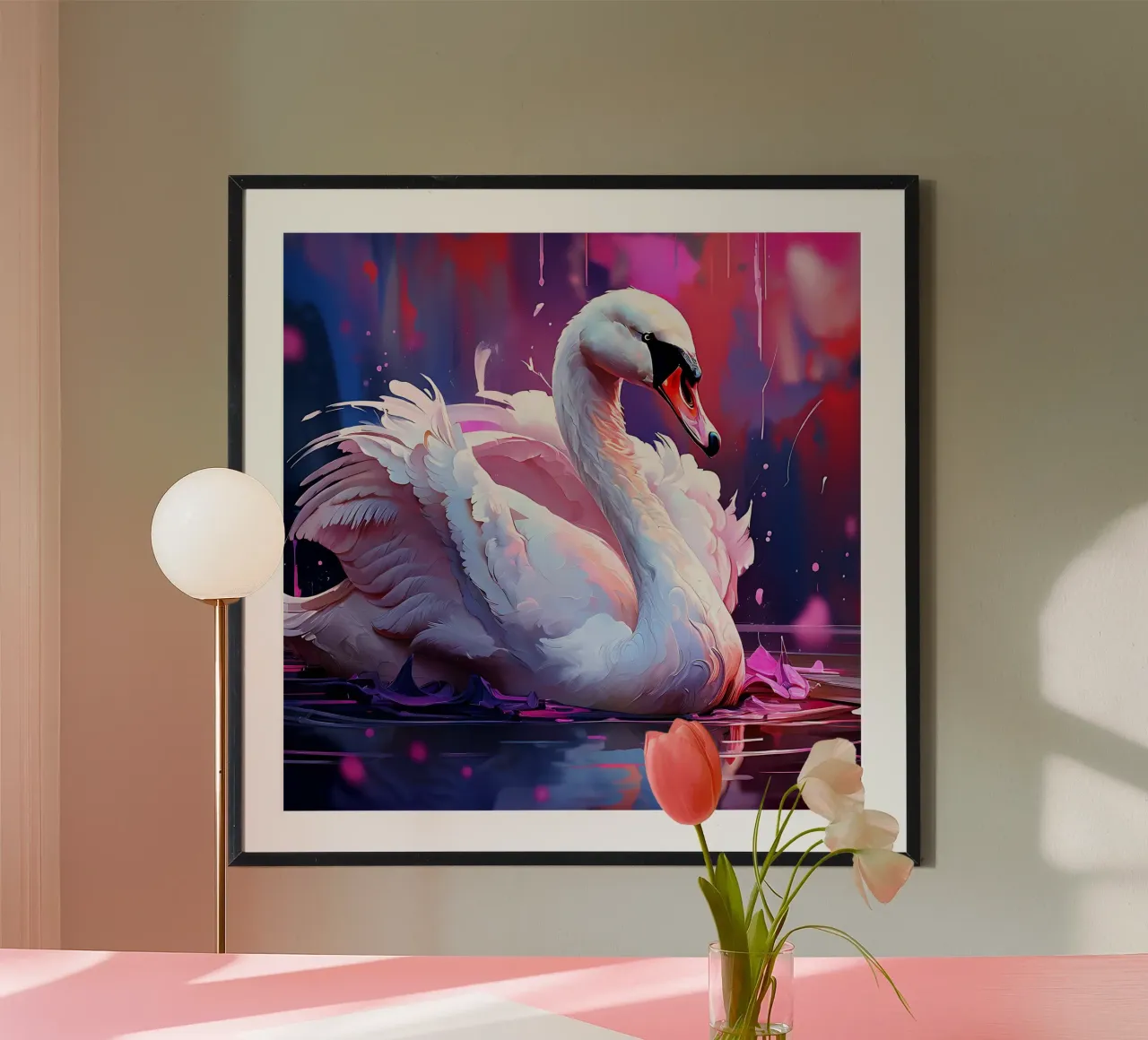 Stile_cigno_H_1 carta hahnemühle da Tierisch bunt by LK