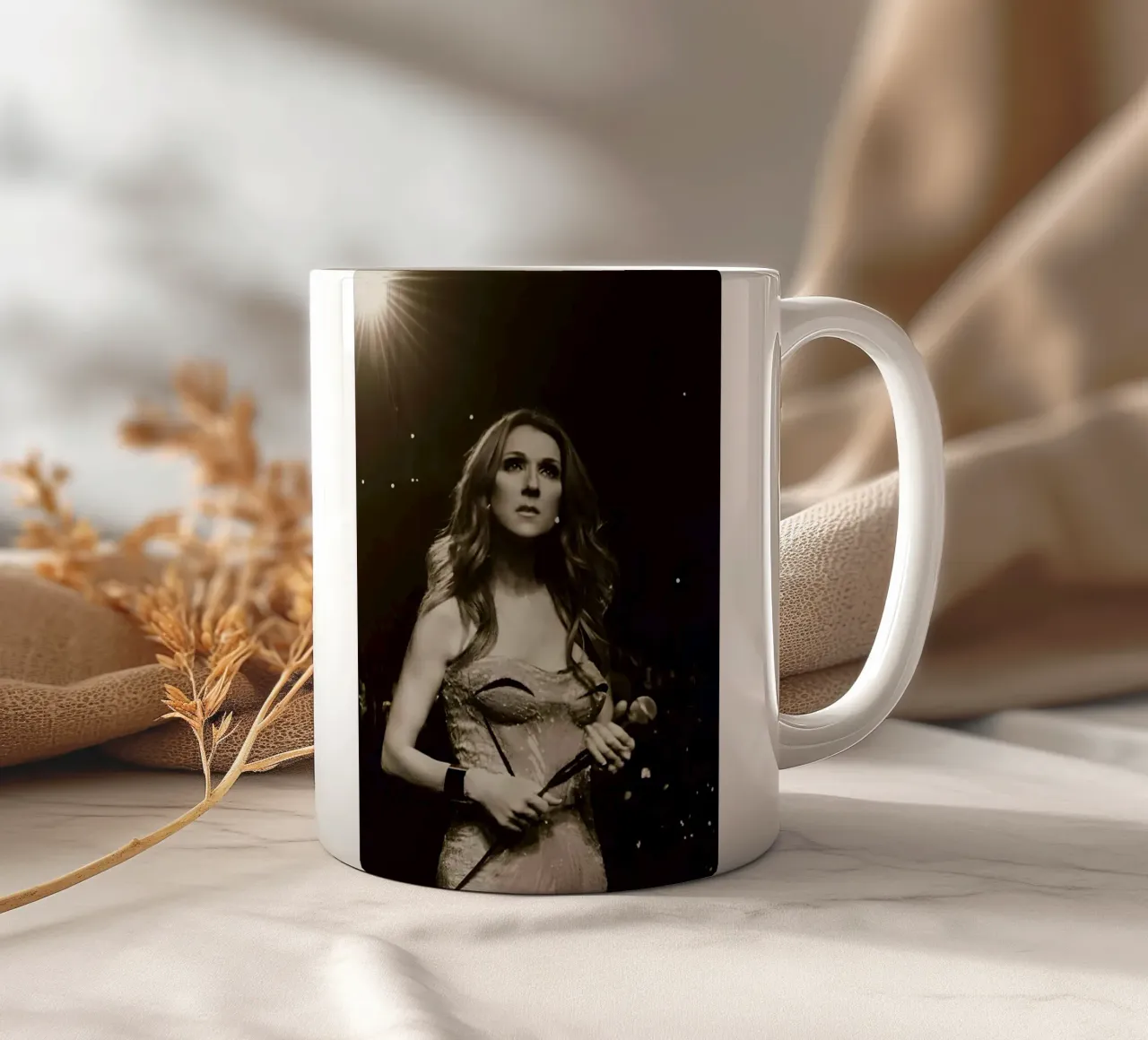 Celine Dion tazza in ceramica da Low poly art