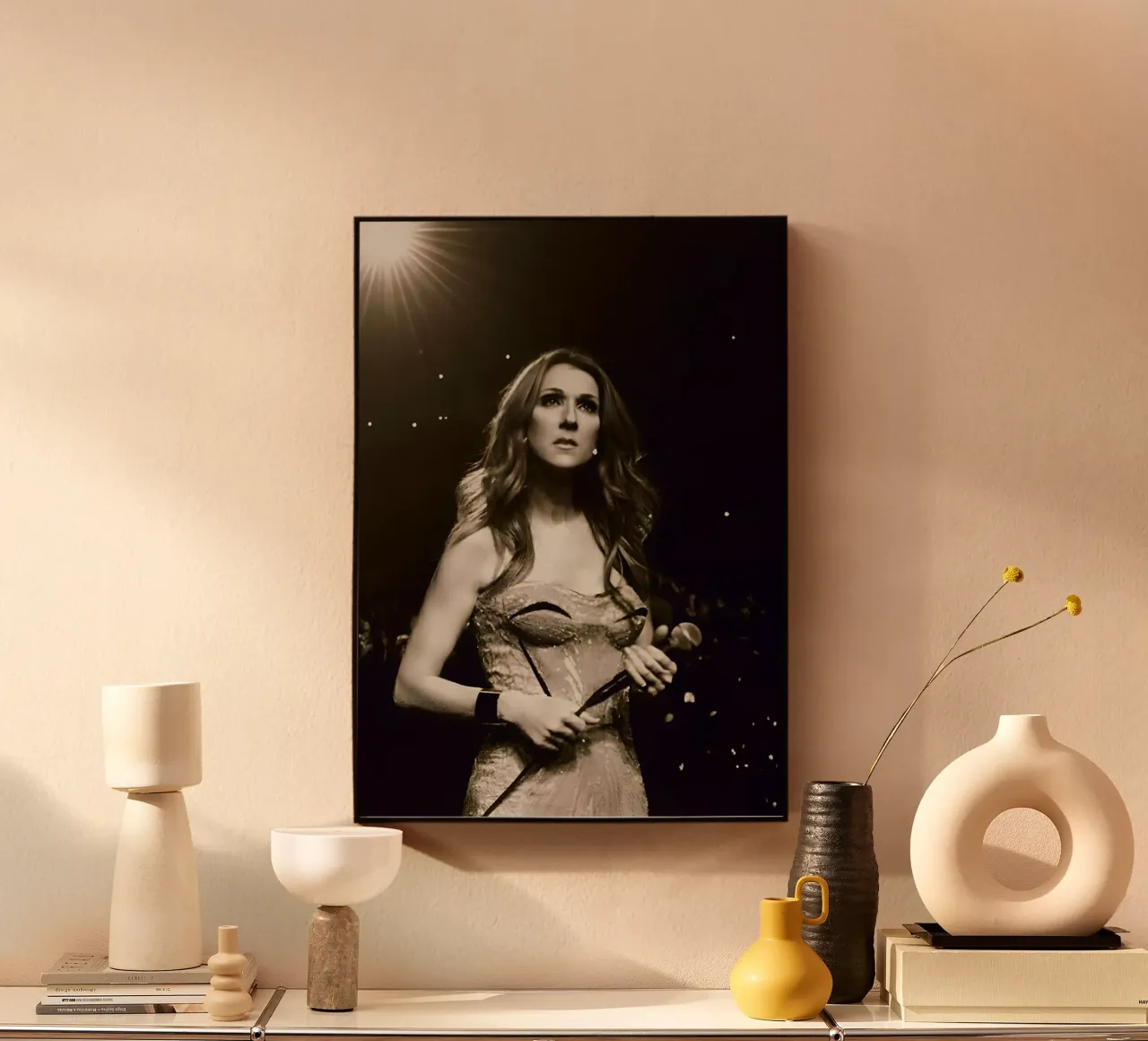 Celine Dion alluminio dibond da Low poly art