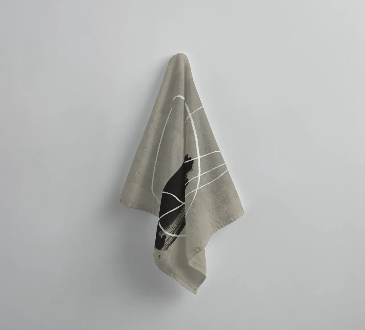 Pencil and ink scribble 2 towel by NouveauPrints