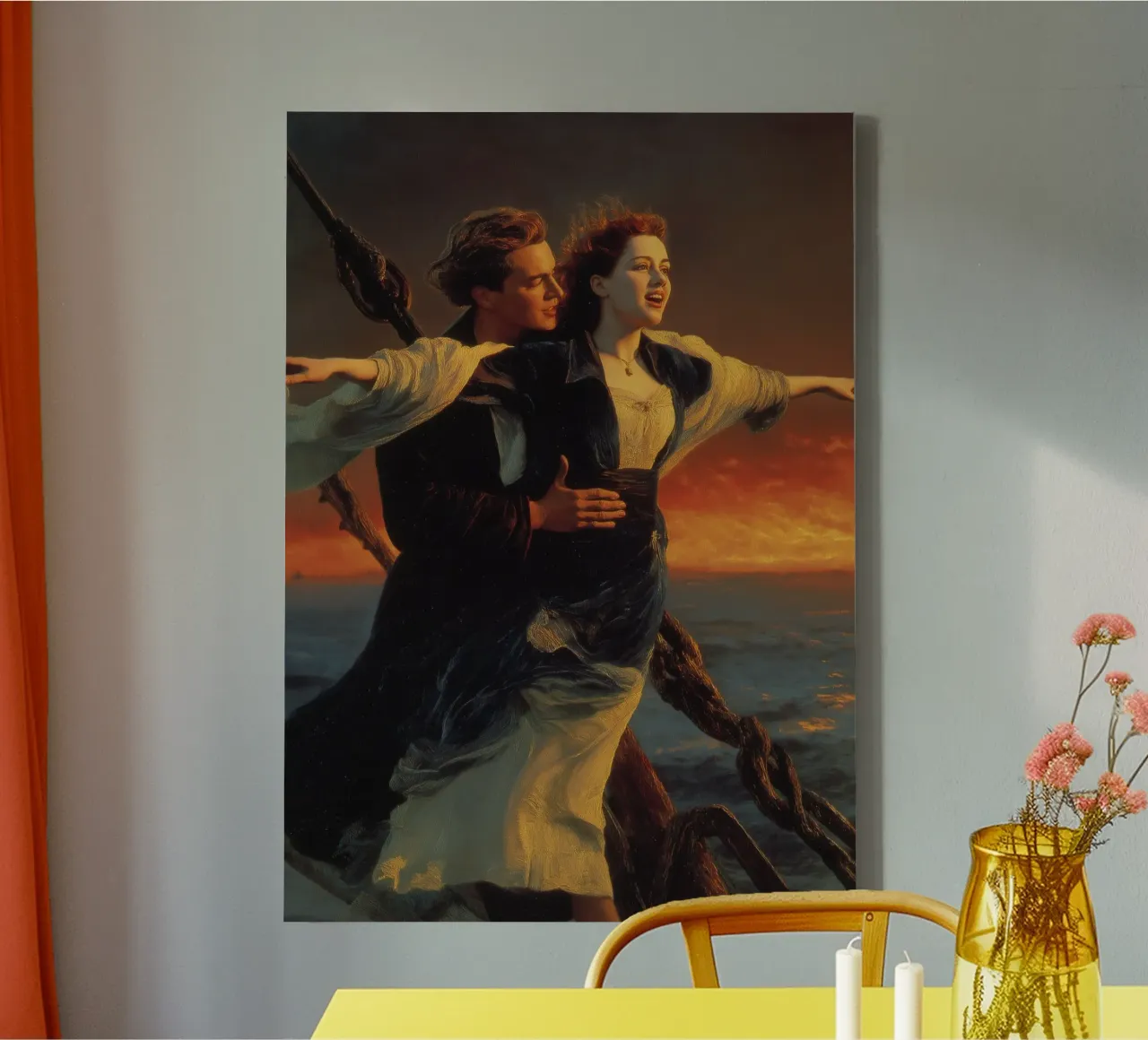 Titanic canvas met Baklijst van Fleur de Lys