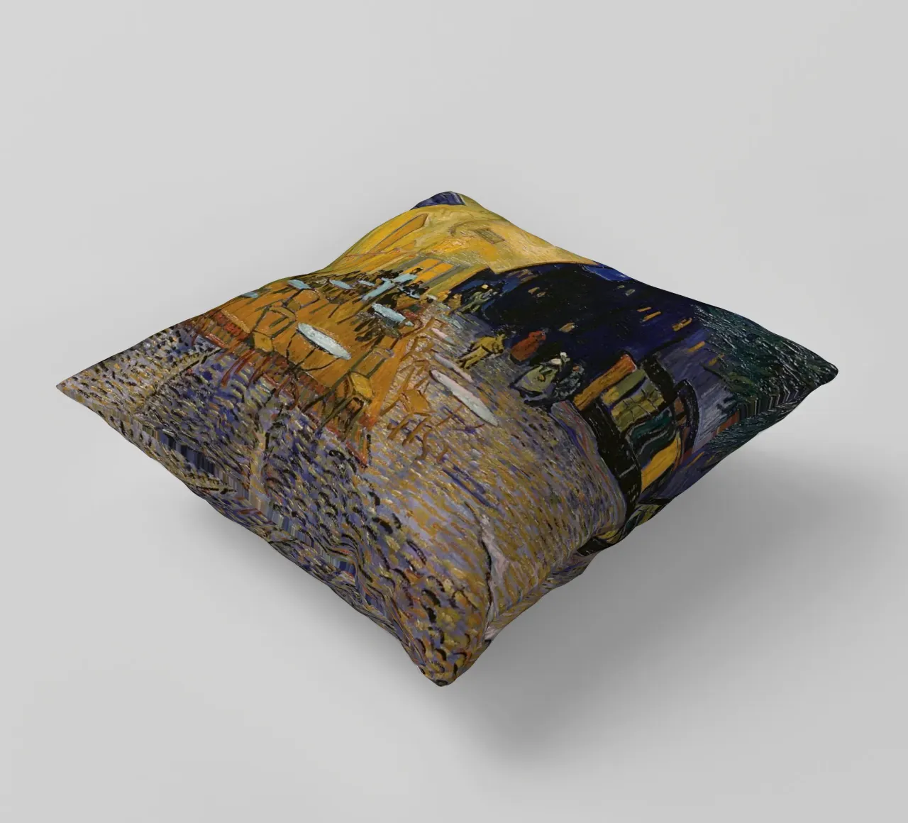 Van Gogh - Café Terrace at Night Print cojín de Sylviepaint