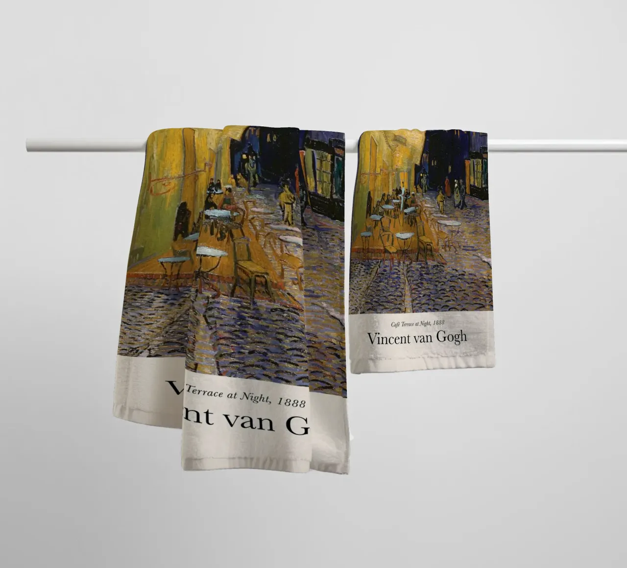 Van Gogh - Café Terrace at Night Print towel by Sylviepaint