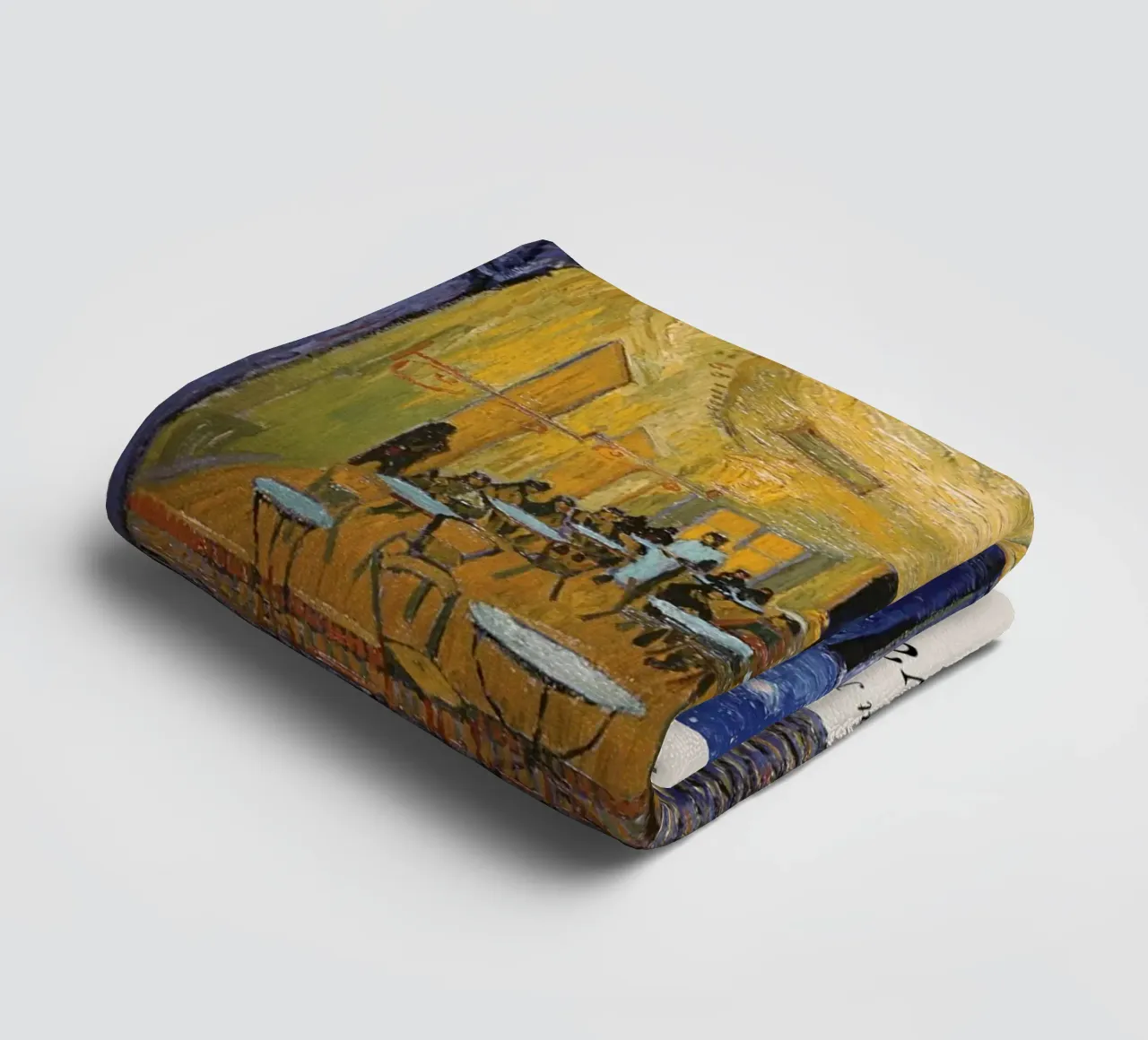 Van Gogh - Café Terrace at Night Print towel by Sylviepaint
