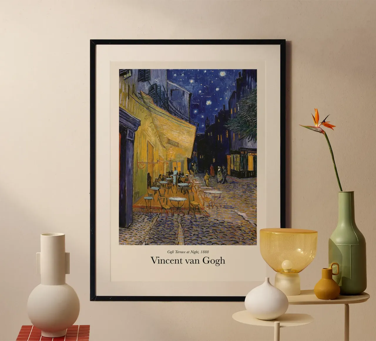 Van Gogh - Café Terrace at Night Print poster by Sylviepaint