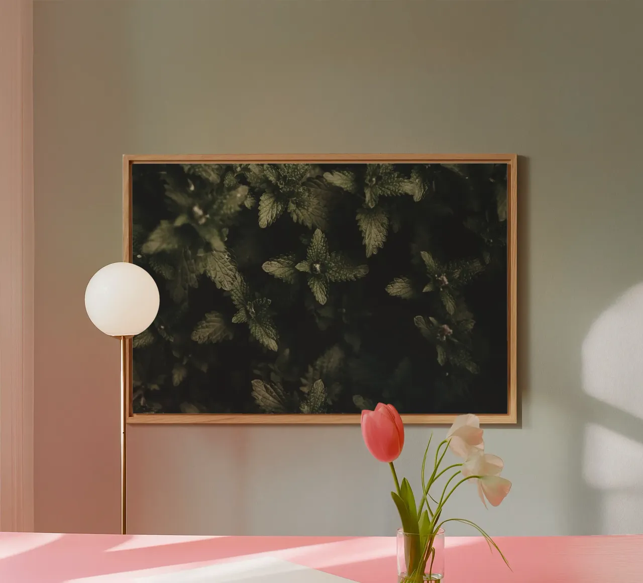 Studio botanico scuro alluminio dibond da PhotoVibe Decor