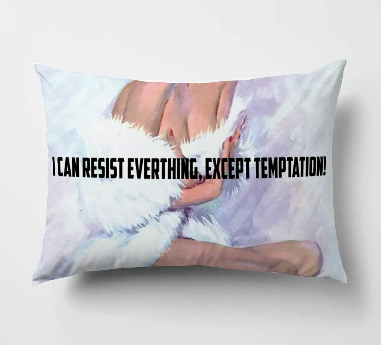 I Can Resist Everything cuscino da Gallery Print and Art Limited