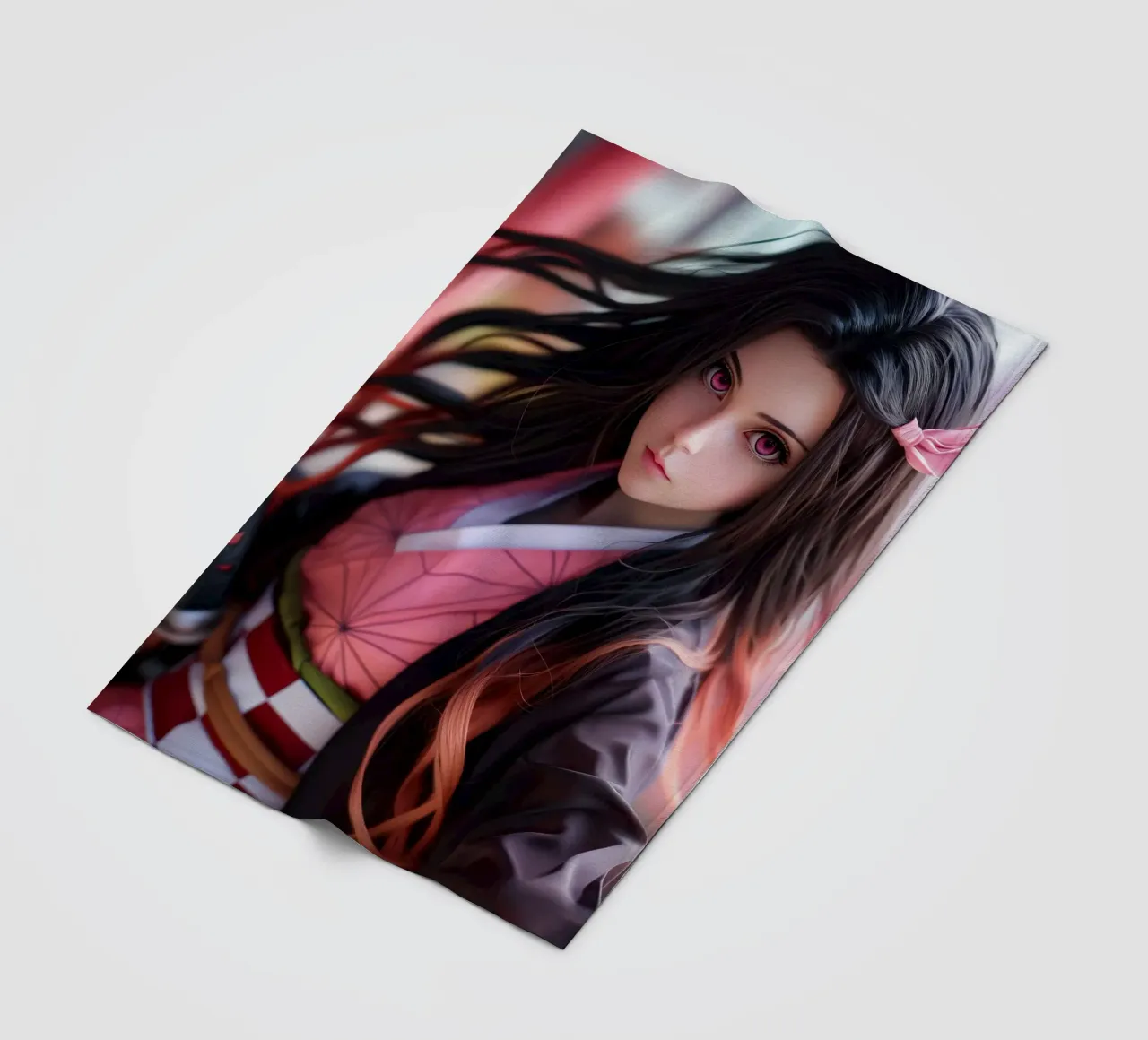 Nezuko Ammazzademoni coperta in pile da Fleur de Lys