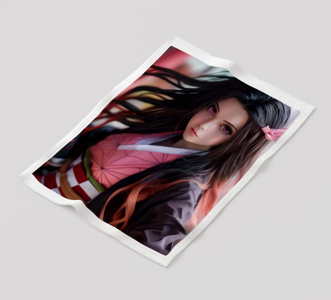Nezuko Ammazzademoni coperta in pile da Fleur de Lys