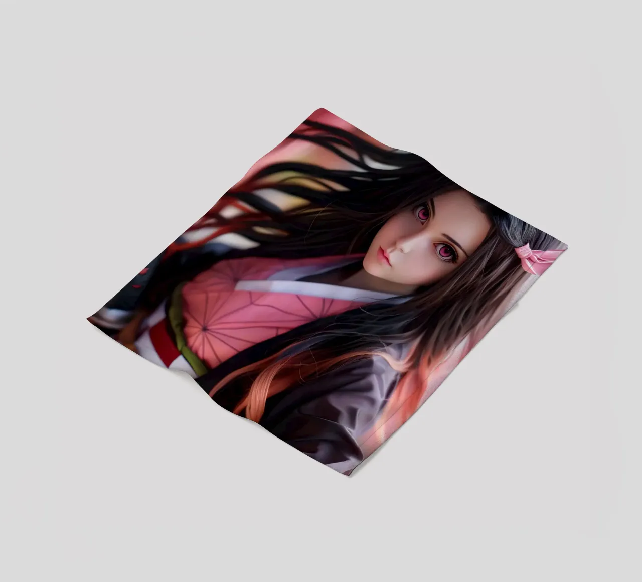 Nezuko Ammazzademoni coperta in pile da Fleur de Lys