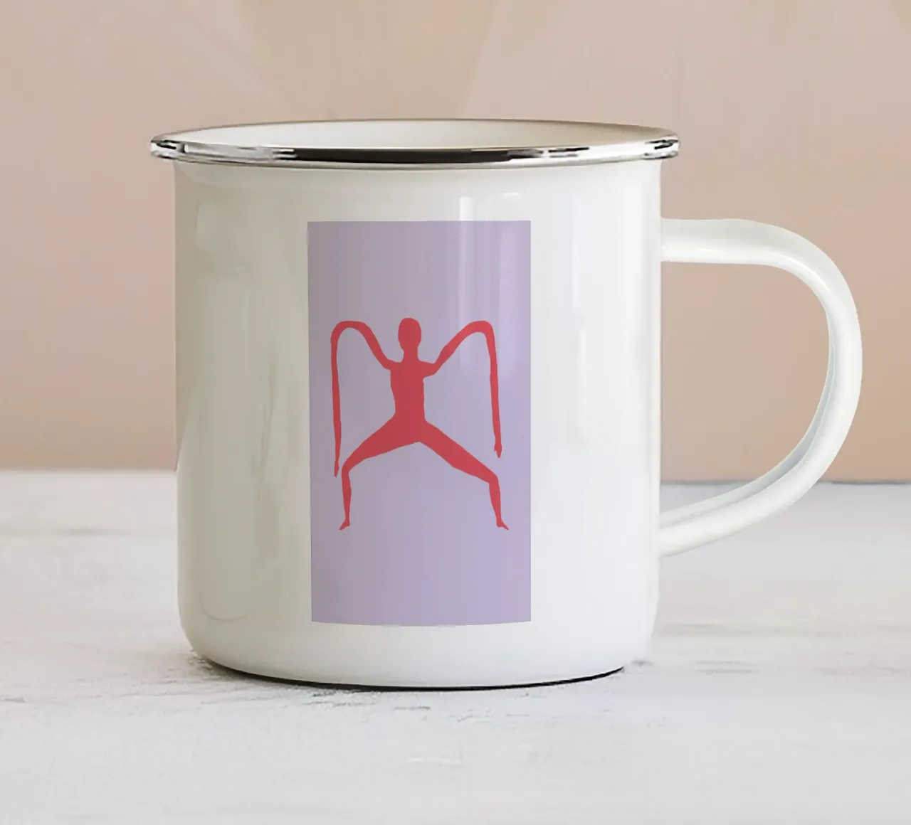 Elastic Dancer Emaille Tasse von Jack Webster