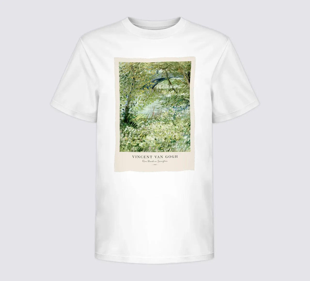 Van Gogh - River Bank in Springtime Print kids t-shirt by Sylviepaint