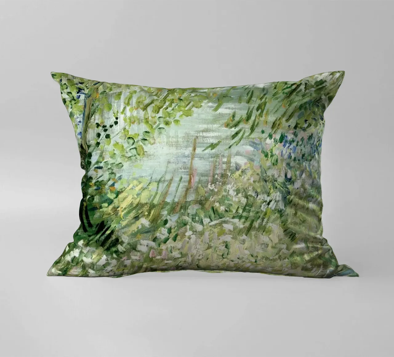 Van Gogh - River Bank in Springtime Print decorative cushion by Sylviepaint