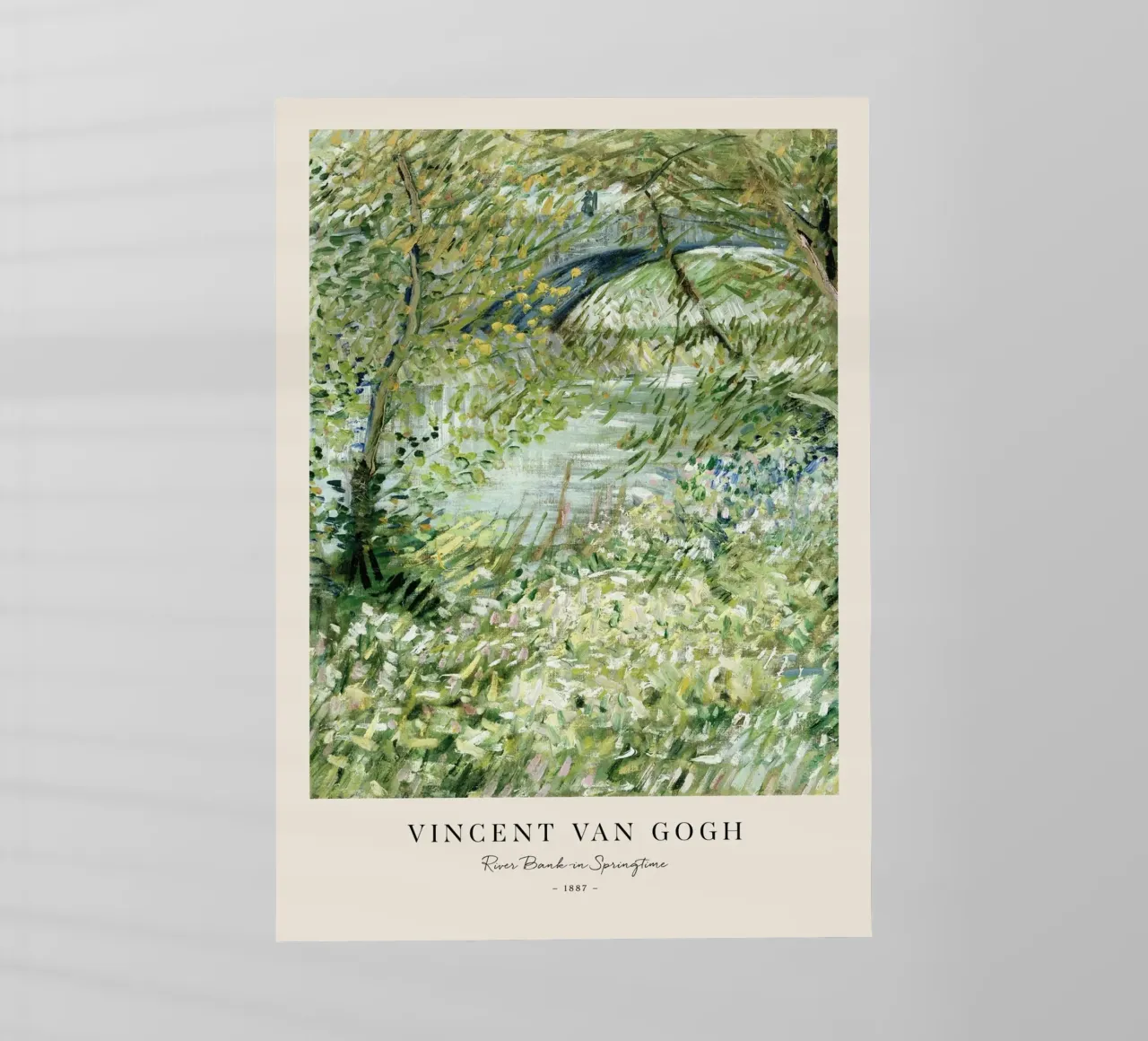Van Gogh - River Bank in Springtime Print backlit film by Sylviepaint