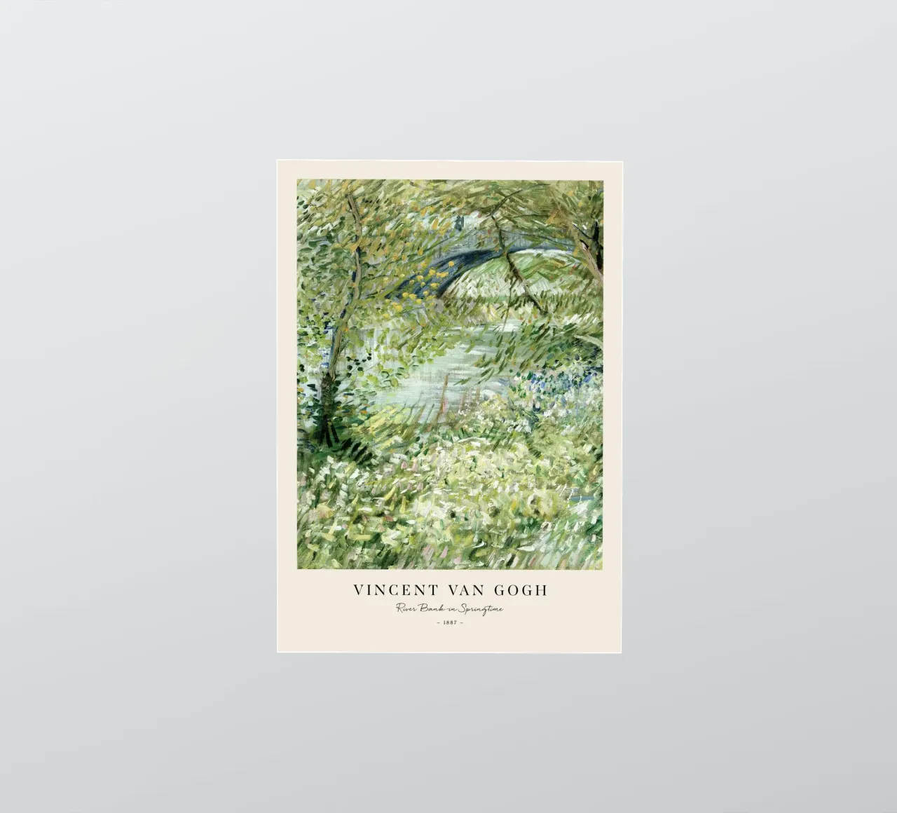 Van Gogh - River Bank in Springtime Print sticker by Sylviepaint